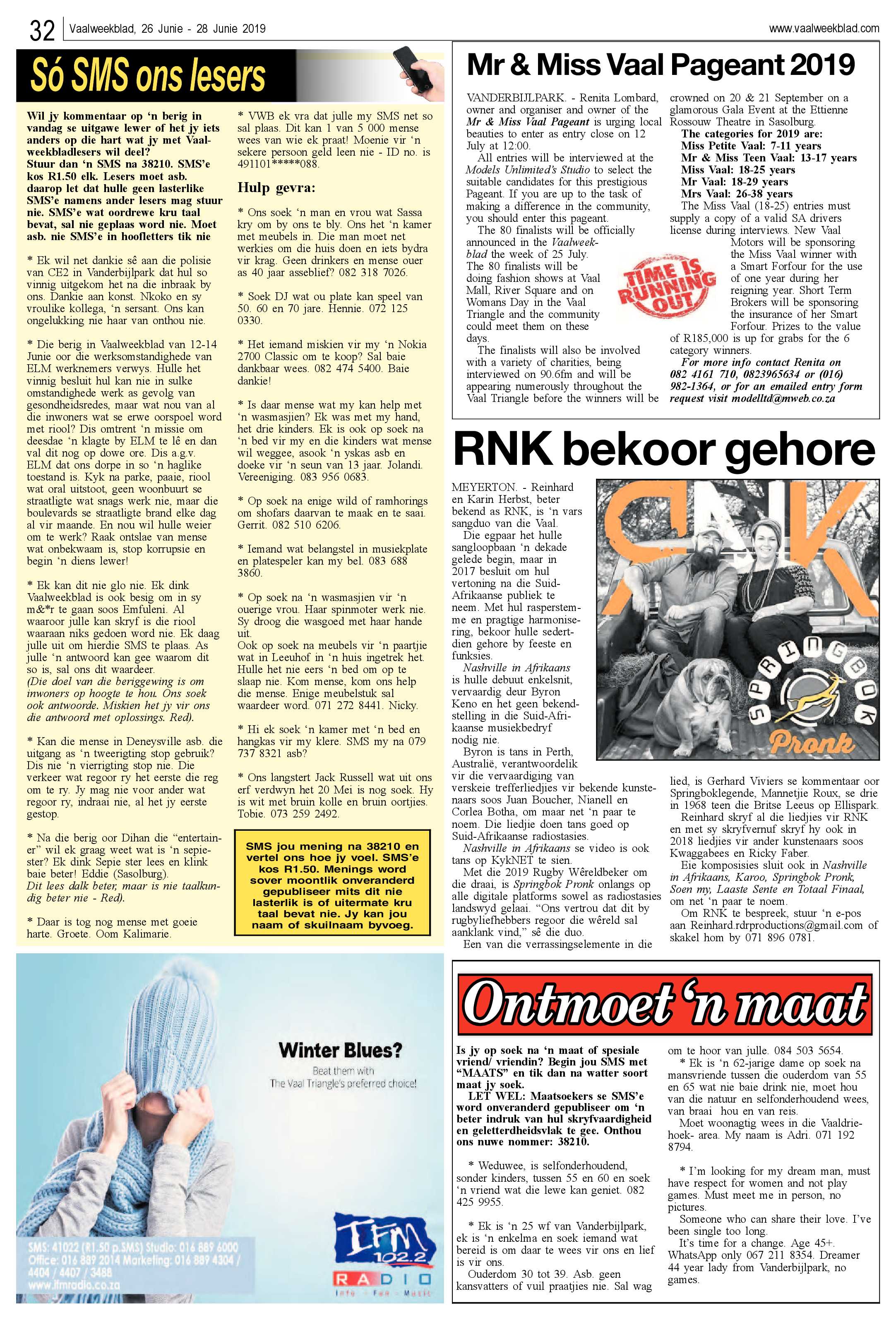 Vaalweekblad 26 – 28 Junie 2019 page 32