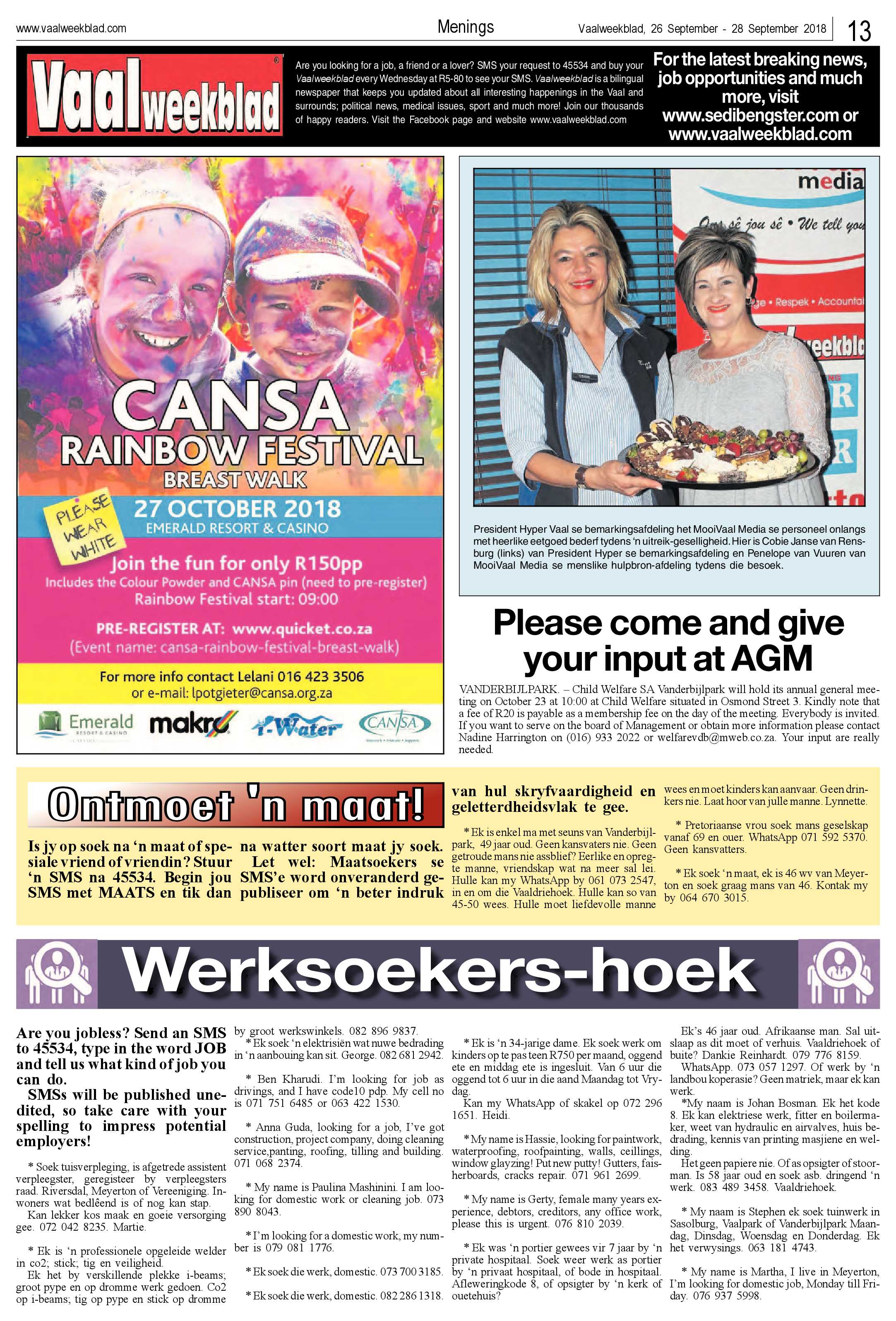 Vaalweekblad 26 – 28 September 2018 page 13