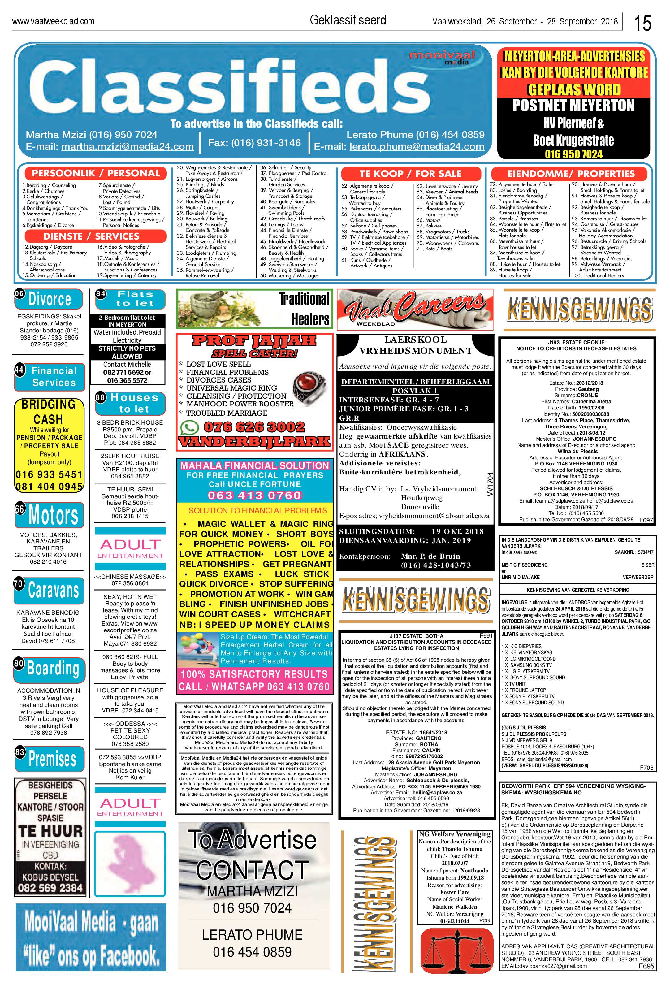 Vaalweekblad 26 – 28 September 2018 page 15