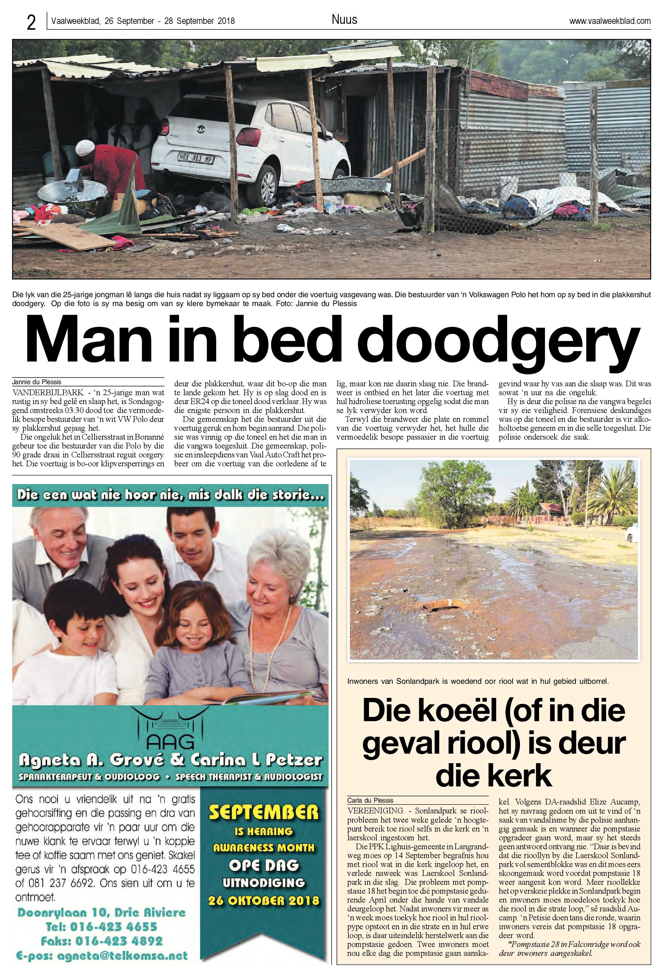 Vaalweekblad 26 – 28 September 2018 page 2