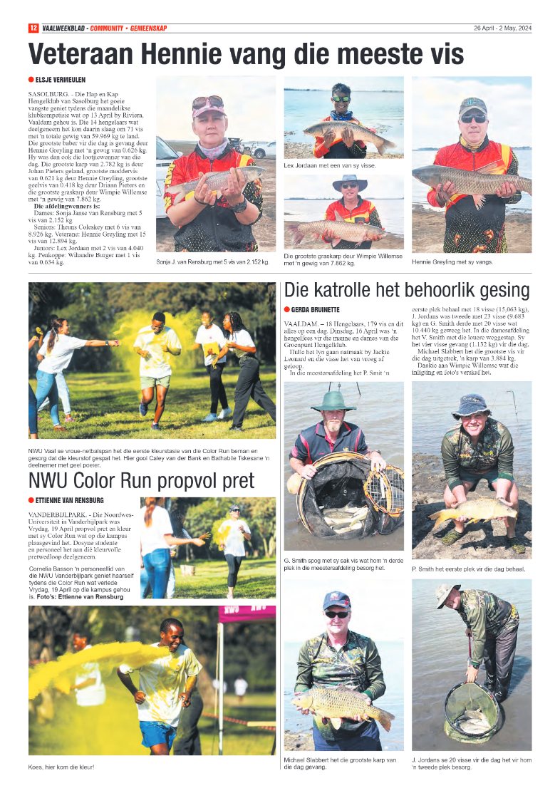 Vaalweekblad – 26 April – 2 May, 2024 page 12