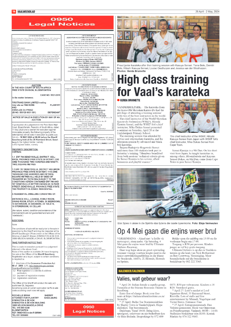 Vaalweekblad – 26 April – 2 May, 2024 page 14