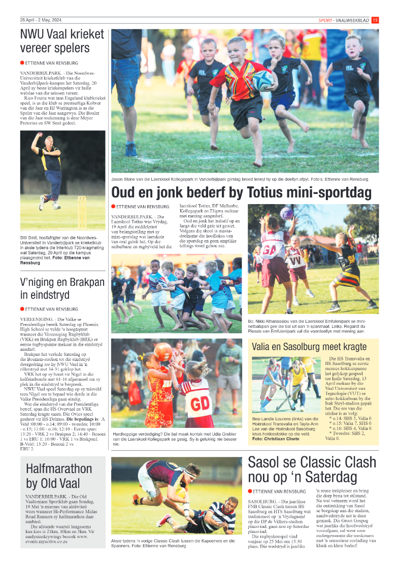Vaalweekblad – 26 April – 2 May, 2024 page 15