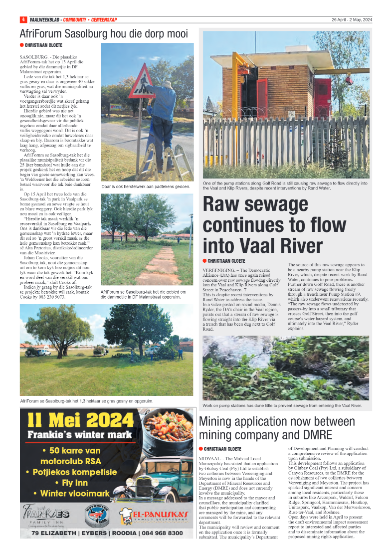 Vaalweekblad – 26 April – 2 May, 2024 page 4