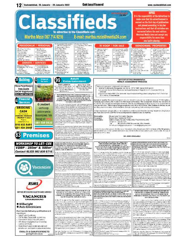Vaalweekblad 26 Januarie – 28 Januarie 2022 page 12