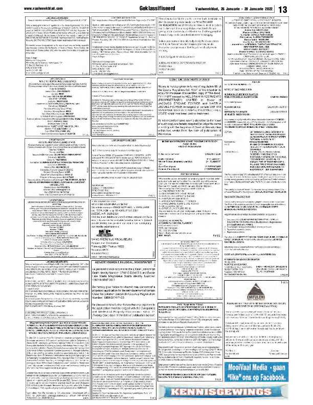 Vaalweekblad 26 Januarie – 28 Januarie 2022 page 14