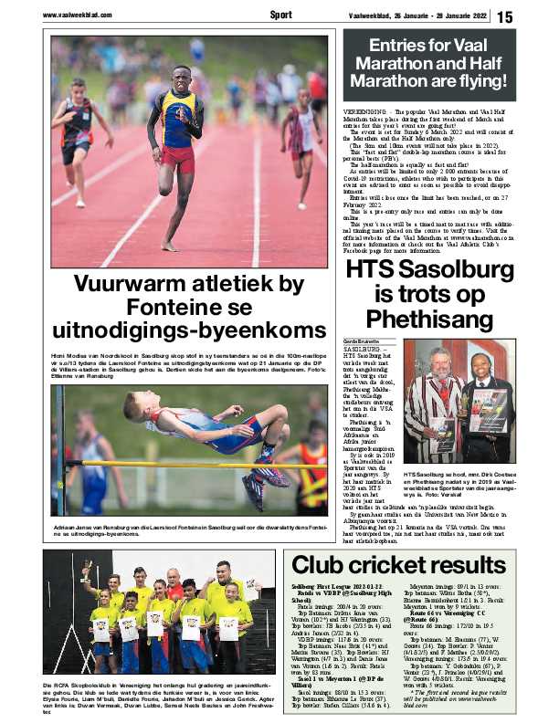 Vaalweekblad 26 Januarie – 28 Januarie 2022 page 15