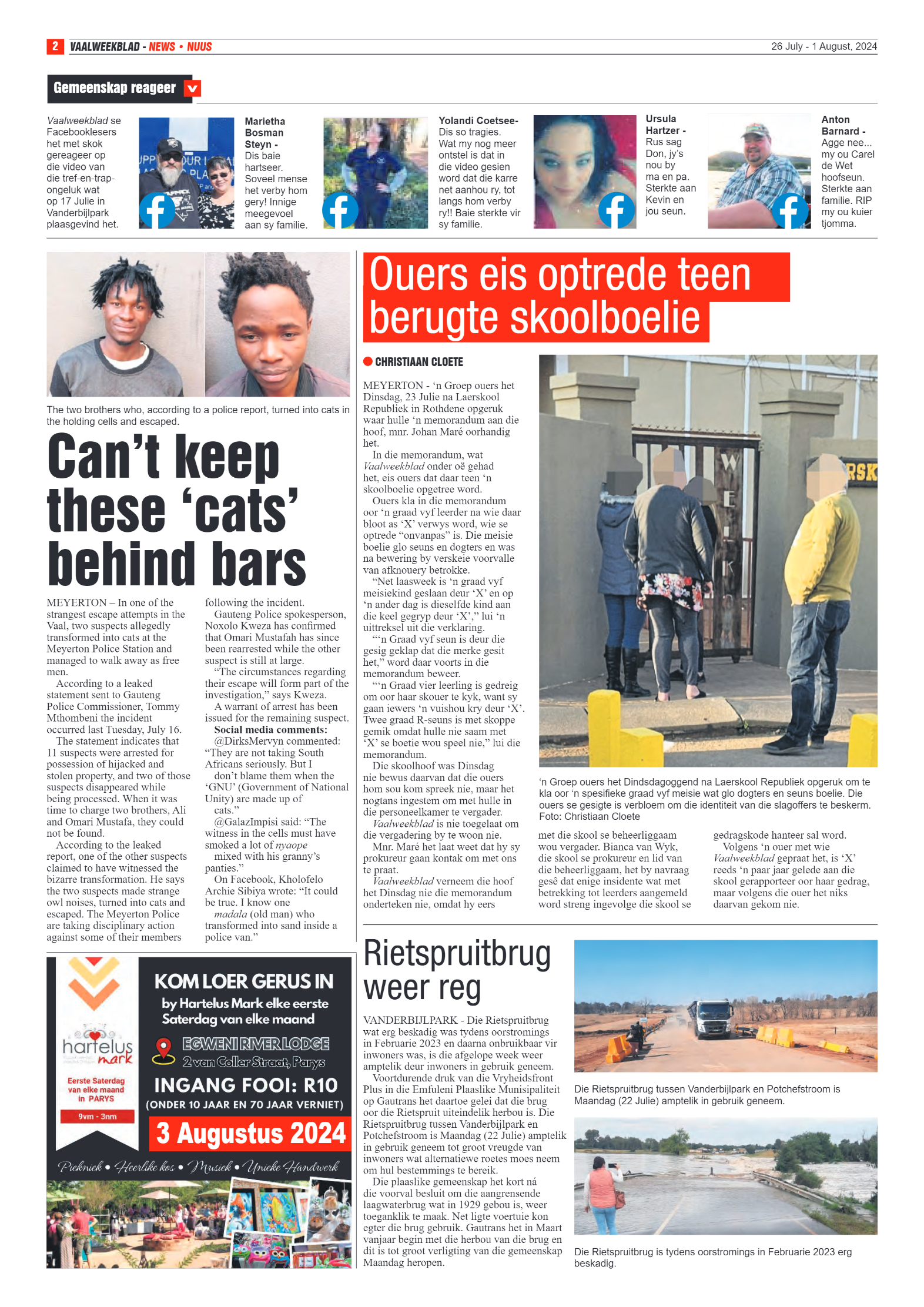 Vaalweekblad 26 July – 1 August, 2024 page 2