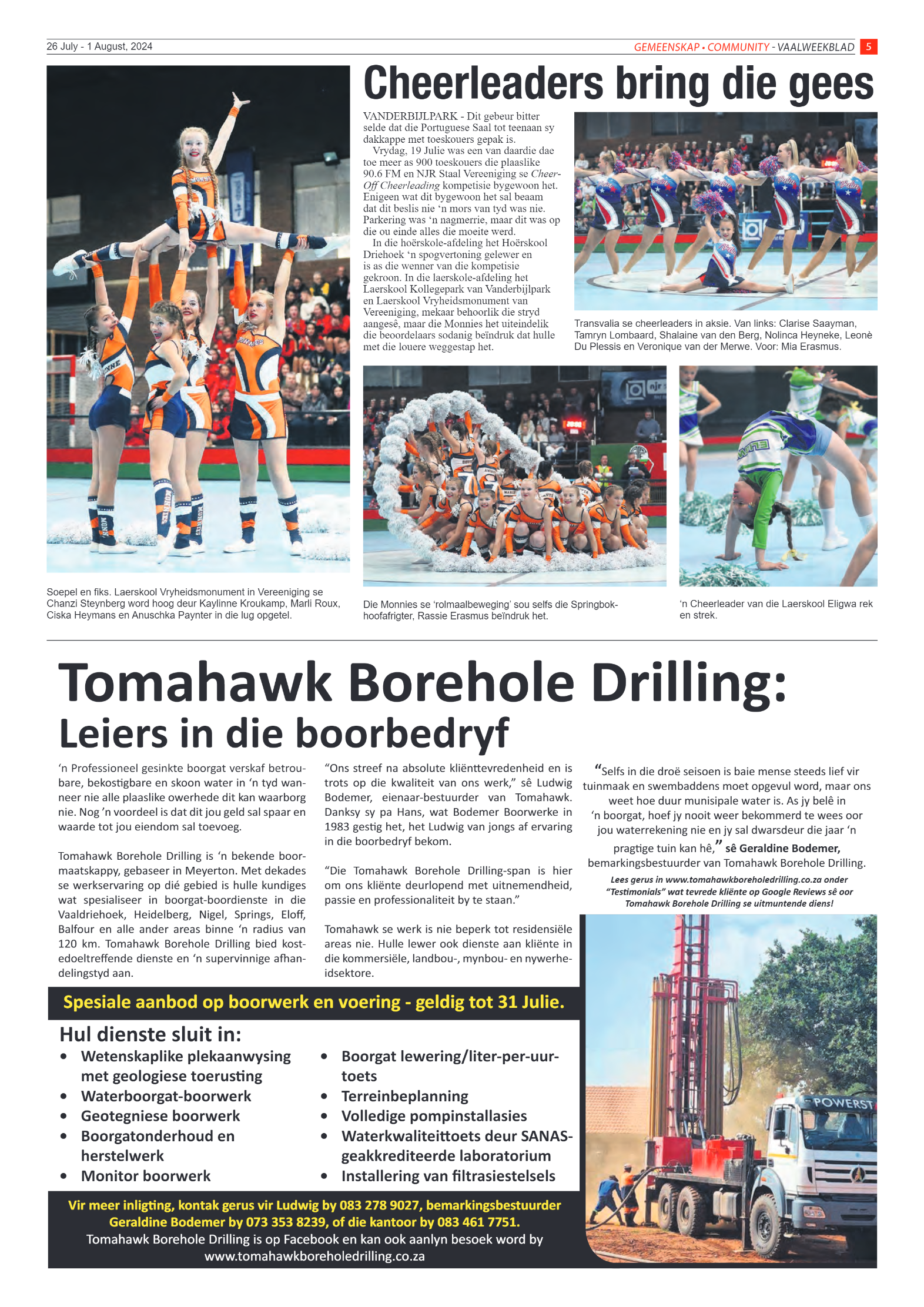Vaalweekblad 26 July – 1 August, 2024 page 5