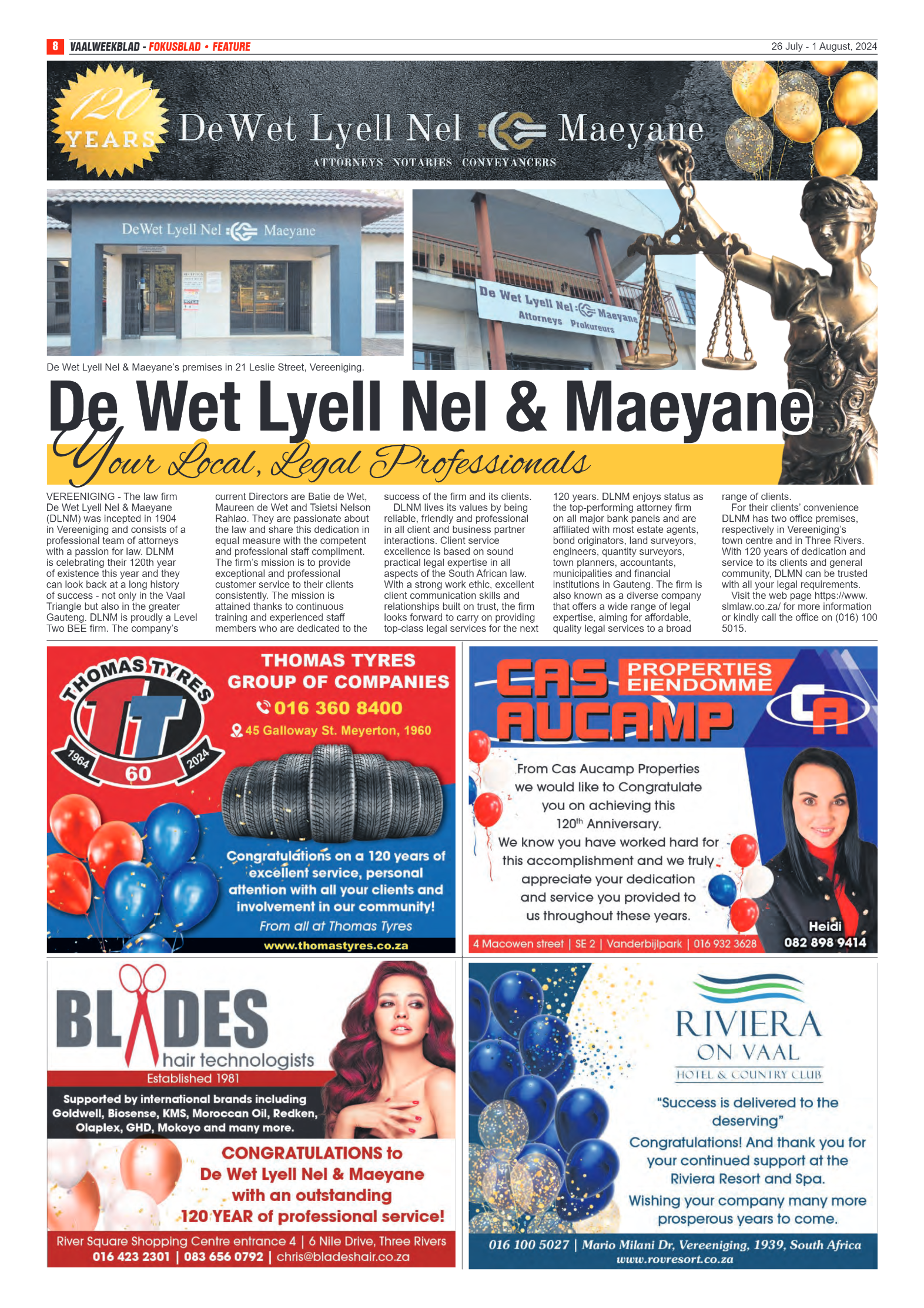 Vaalweekblad 26 July – 1 August, 2024 page 8