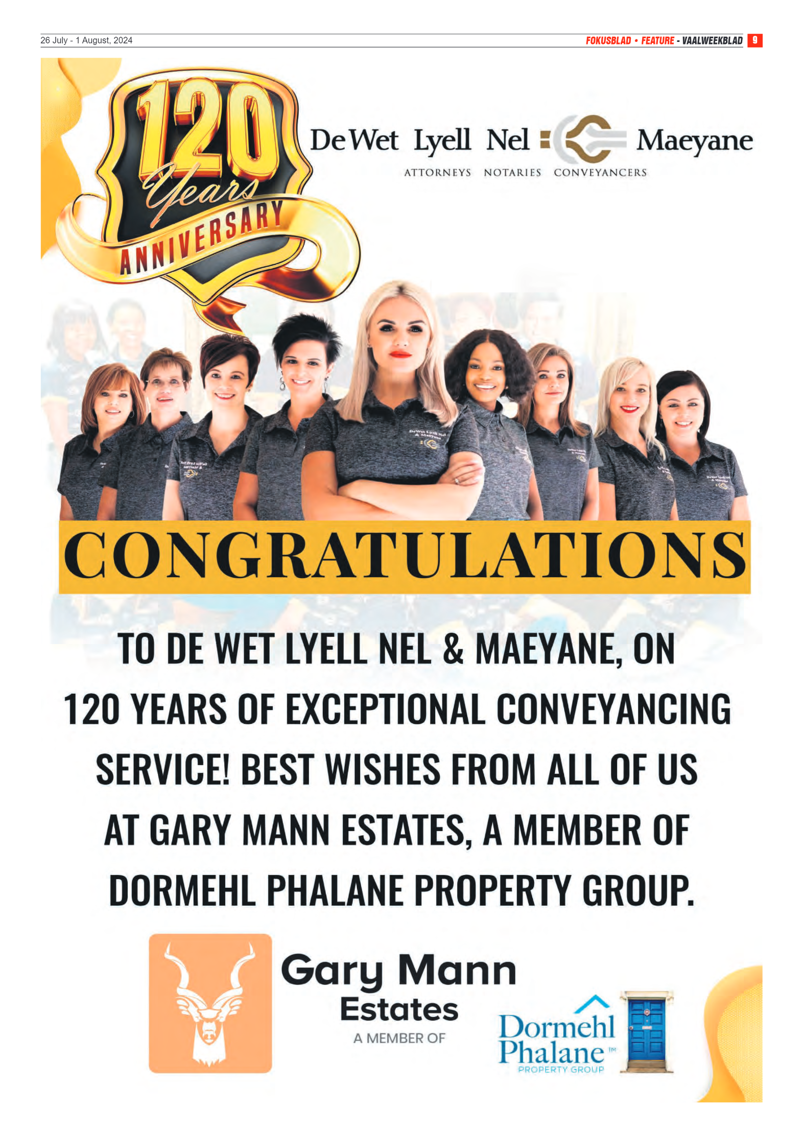 Vaalweekblad 26 July – 1 August, 2024 page 9