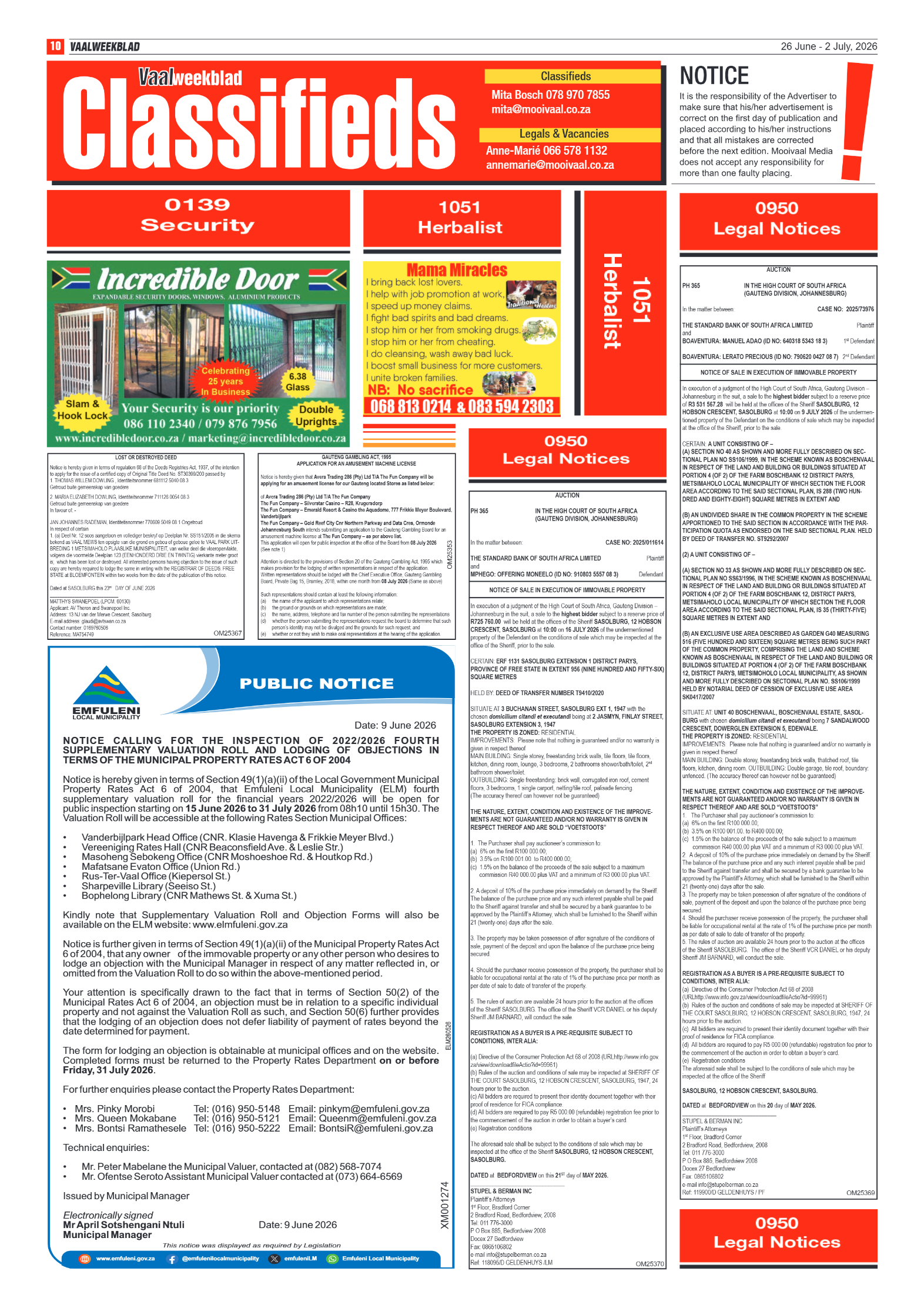 Vaalweekblad – 26 Junie 2026 page 10