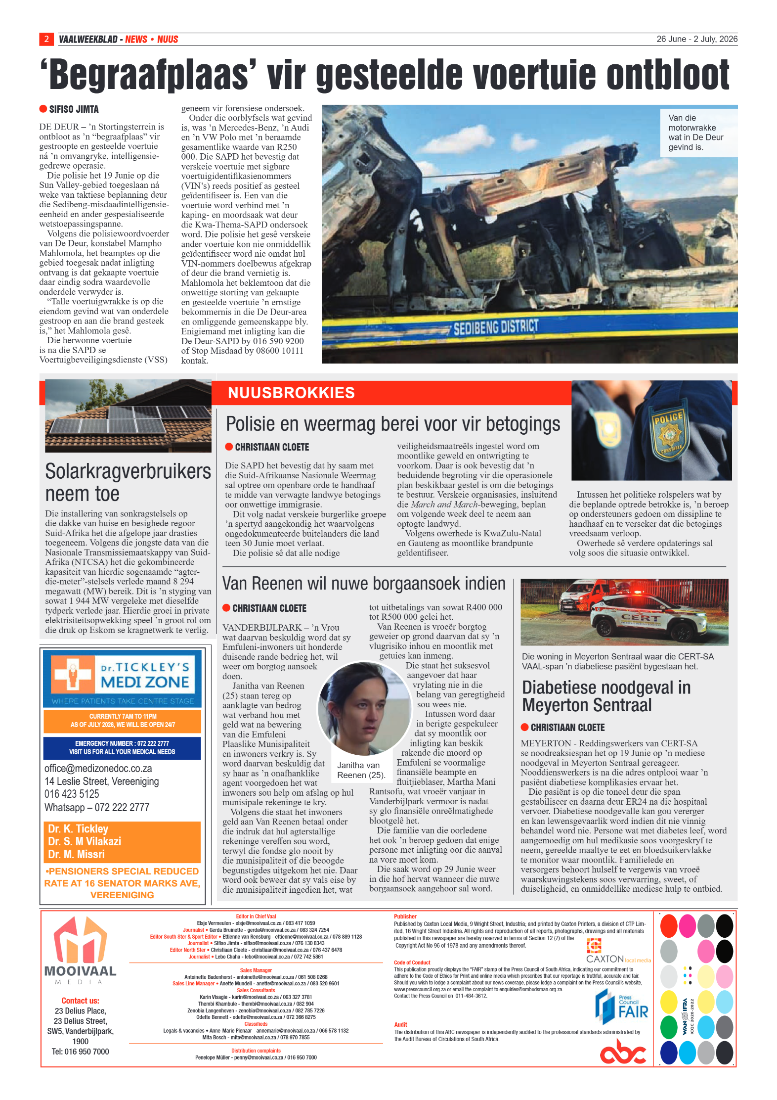 Vaalweekblad – 26 Junie 2026 page 2