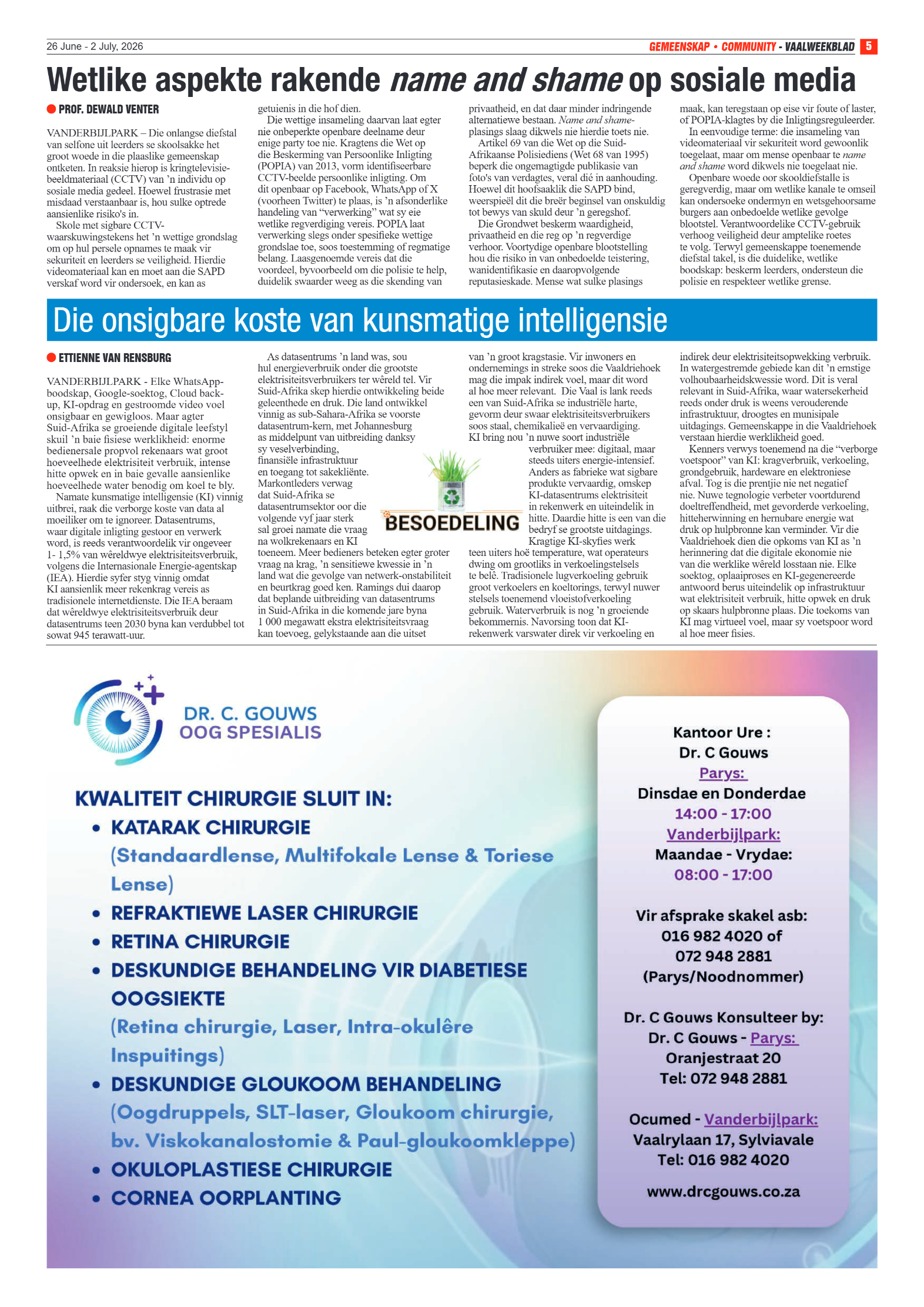 Vaalweekblad – 26 Junie 2026 page 5