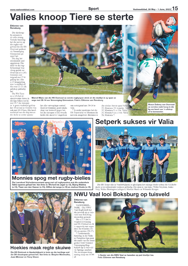 Vaalweekblad, 26 May – 1 June, 2023 page 15