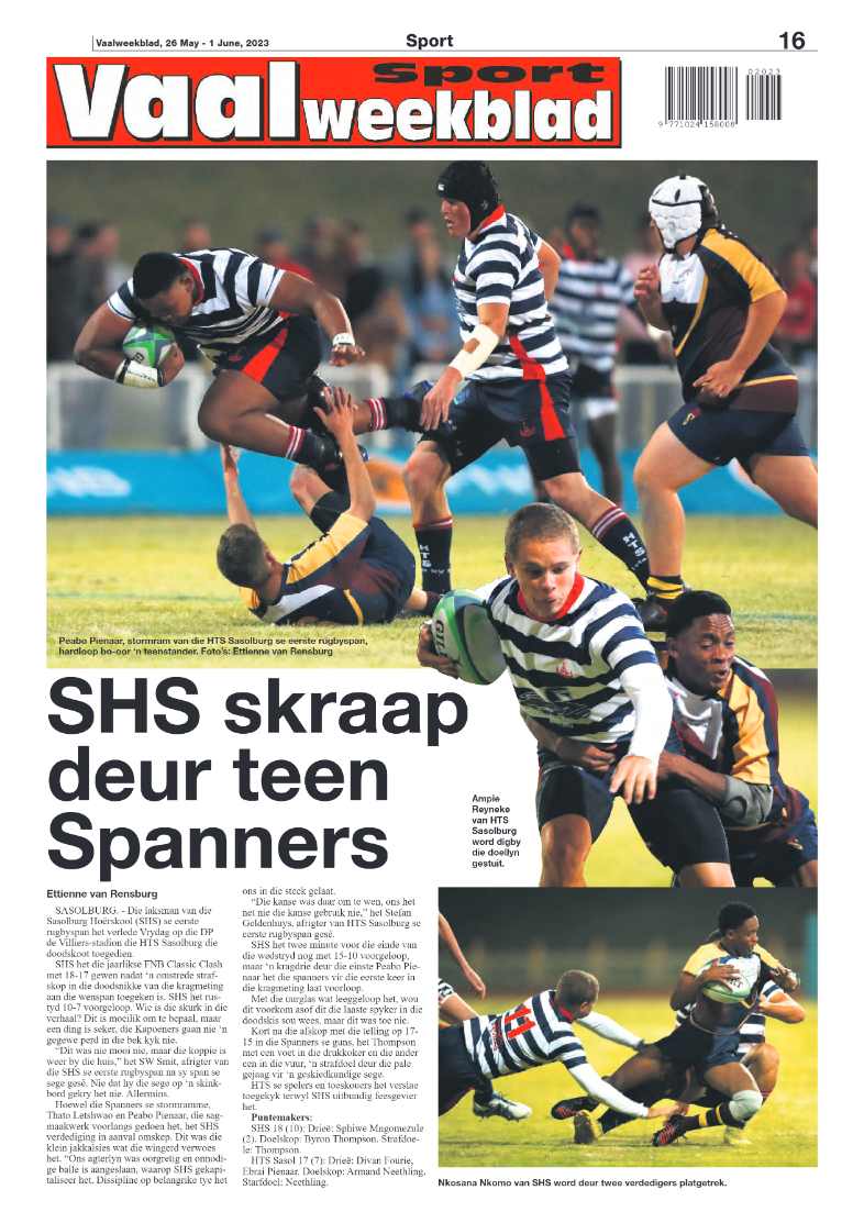 Vaalweekblad, 26 May – 1 June, 2023 page 16
