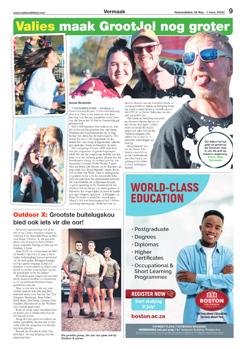 Vaalweekblad, 26 May – 1 June, 2023 page 9