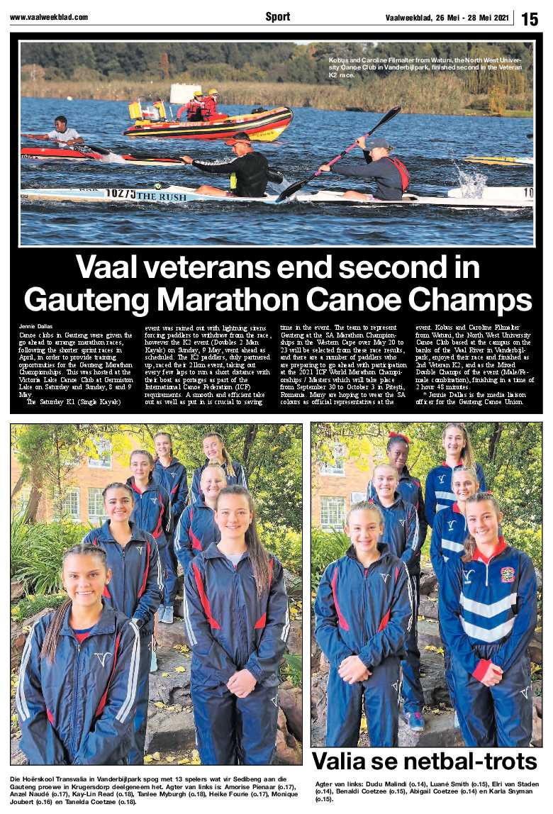 Vaalweekblad 26 Mei – 28 Mei 2021 page 15