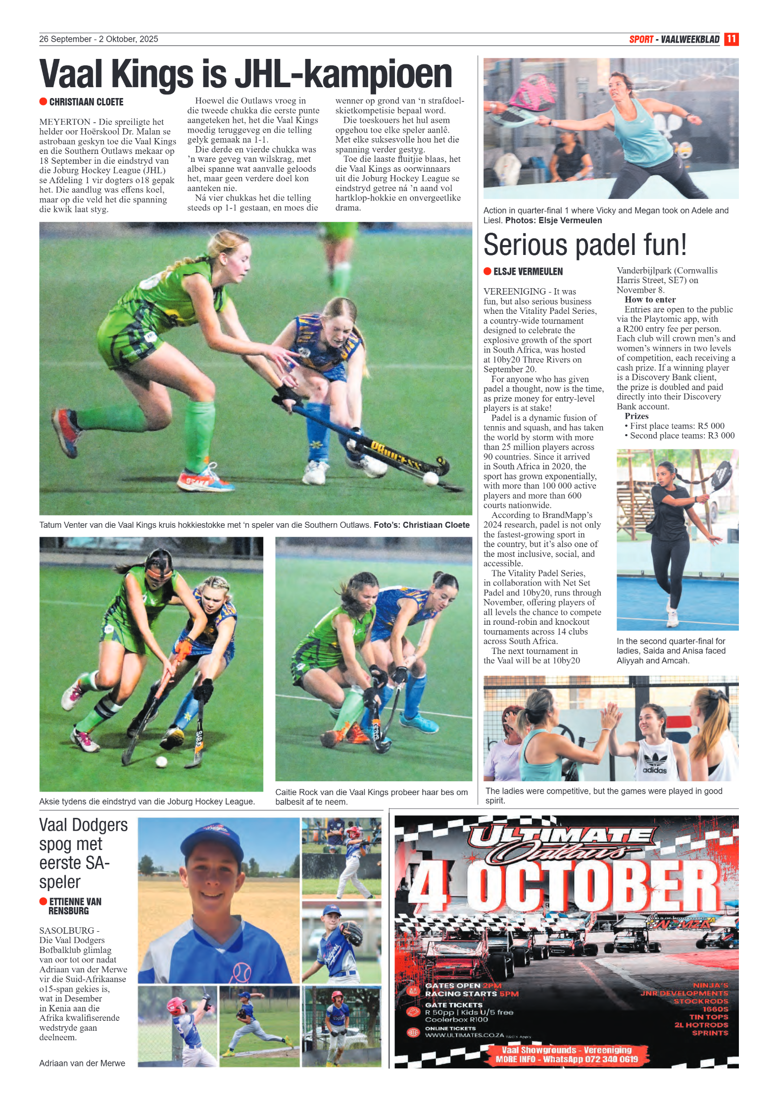 Vaalweekblad 26 September – 2 Oktober, 2025 page 11