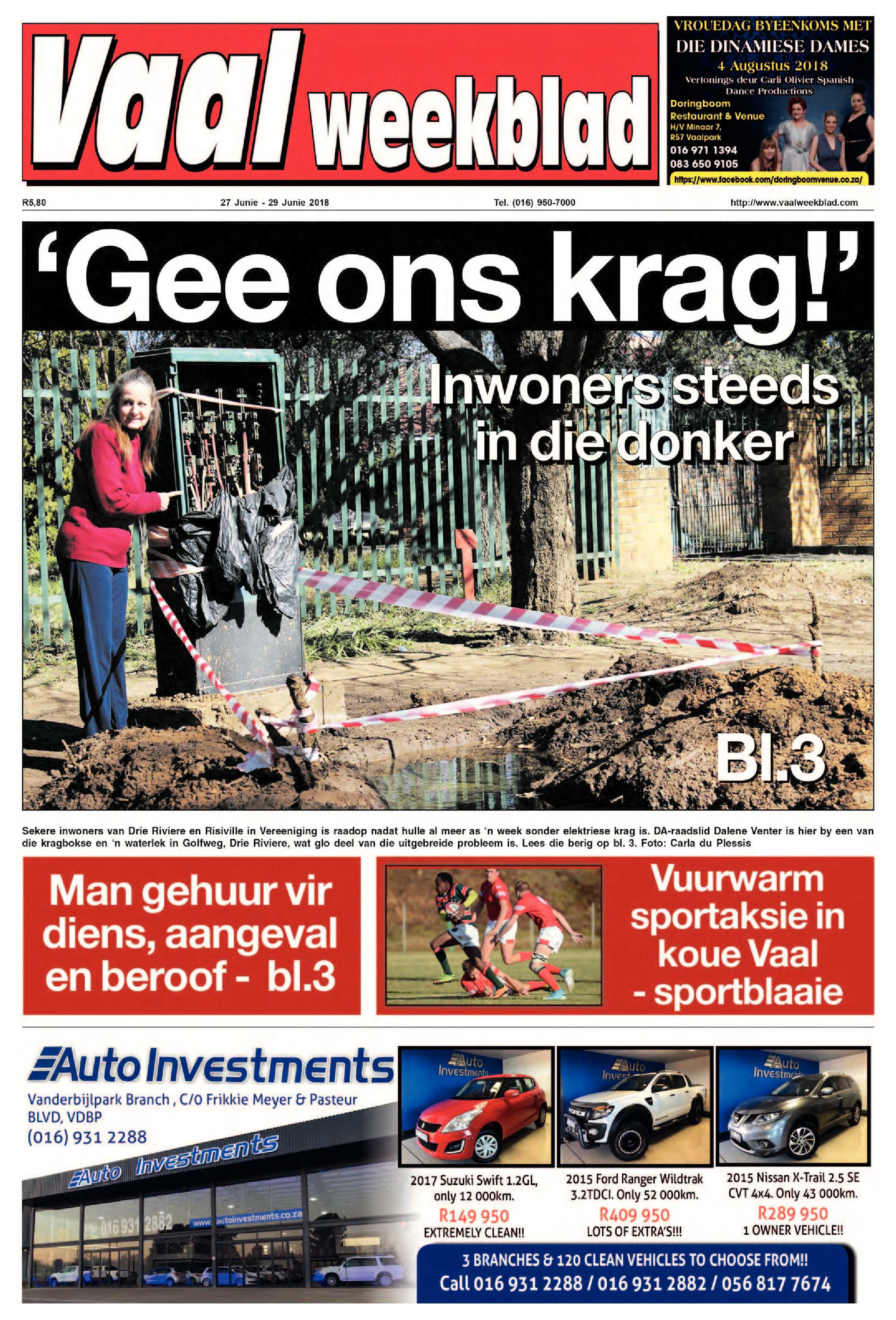 Vaalweekblad 27 – 29 Junie 2018 page 1