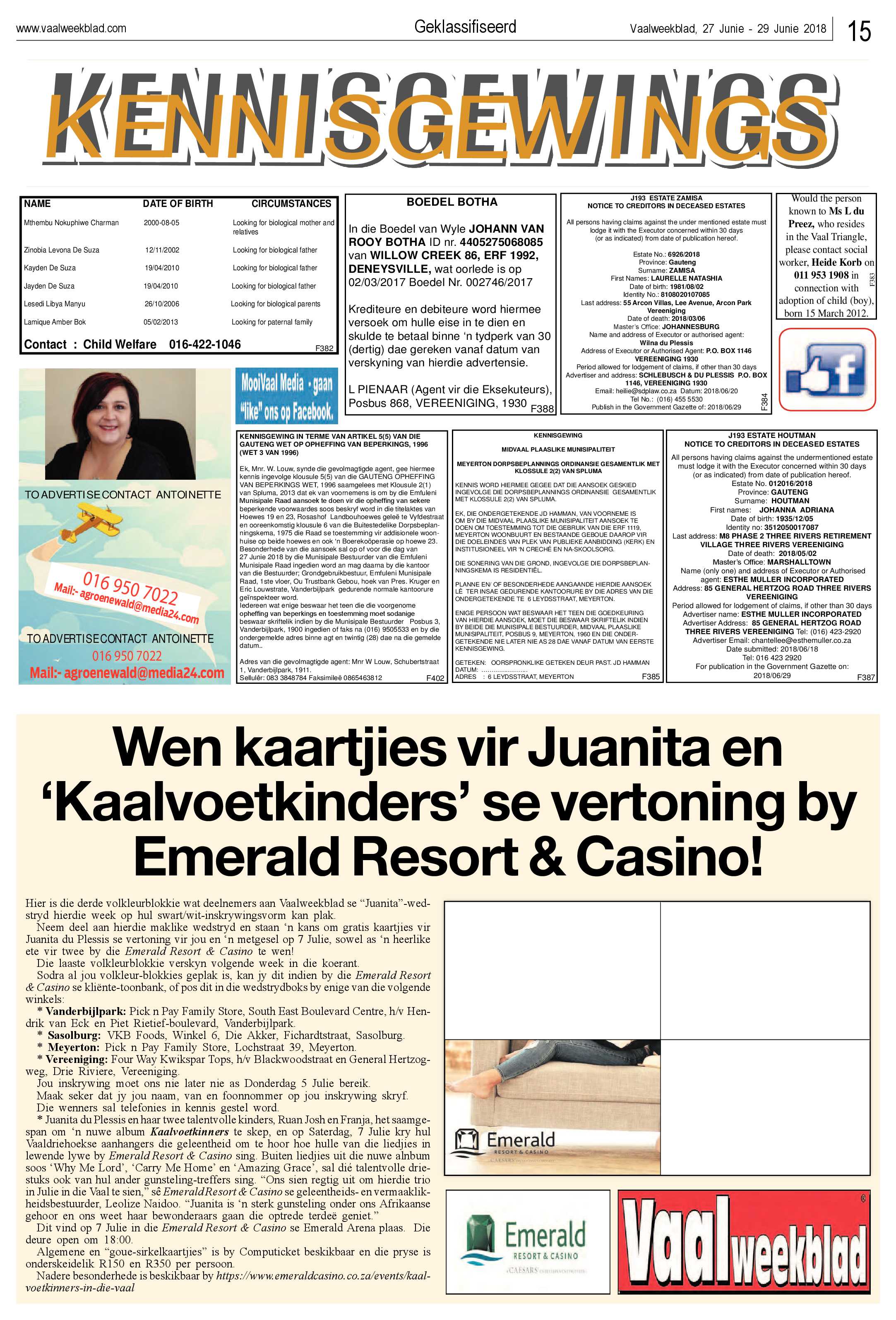 Vaalweekblad 27 – 29 Junie 2018 page 15