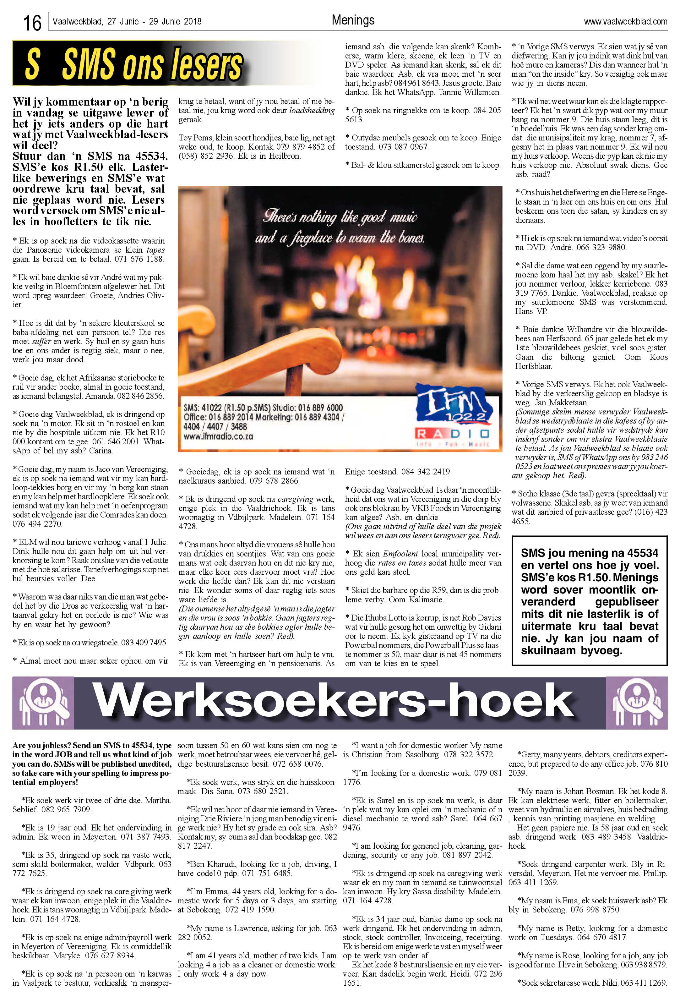 Vaalweekblad 27 – 29 Junie 2018 page 16