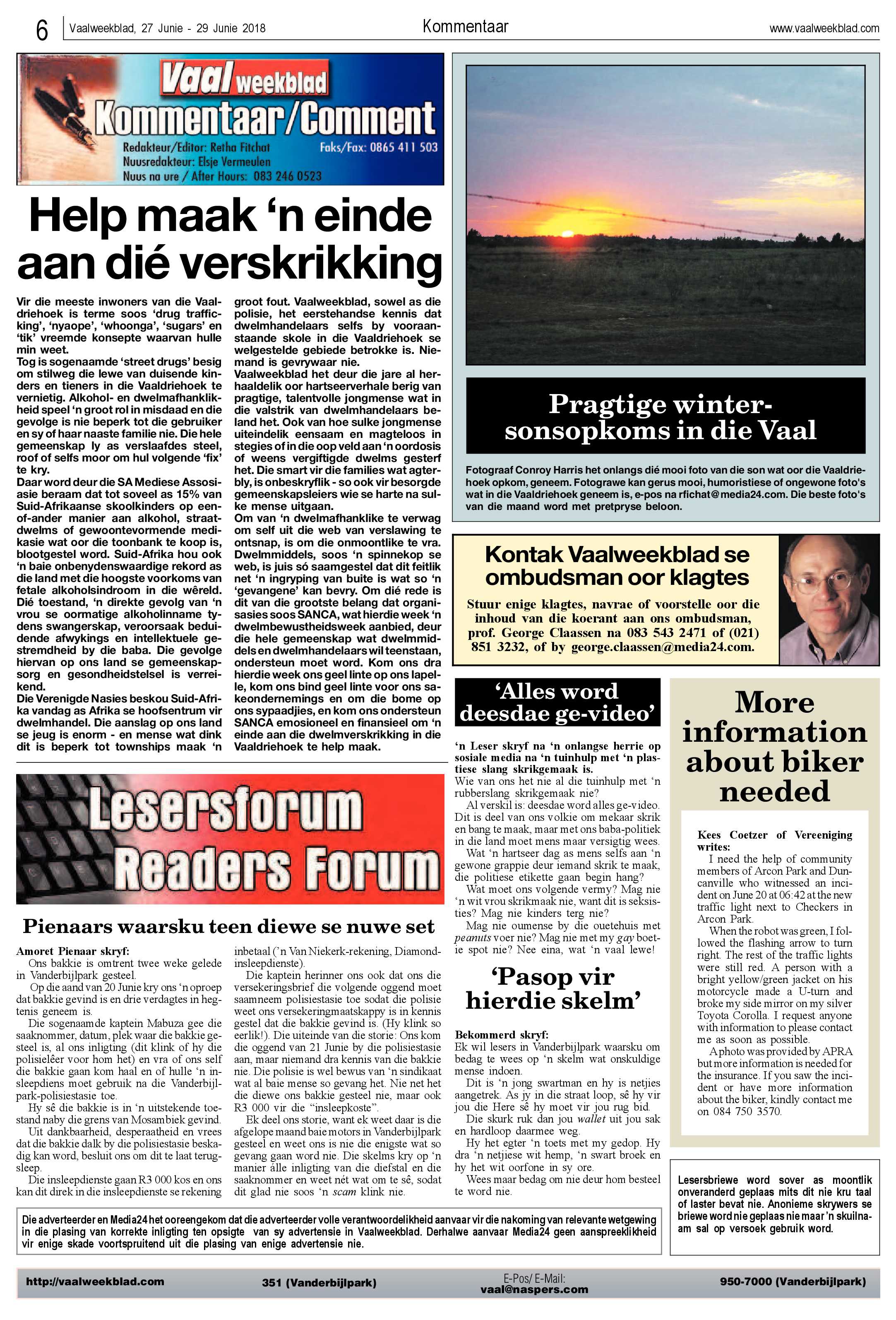 Vaalweekblad 27 – 29 Junie 2018 page 6