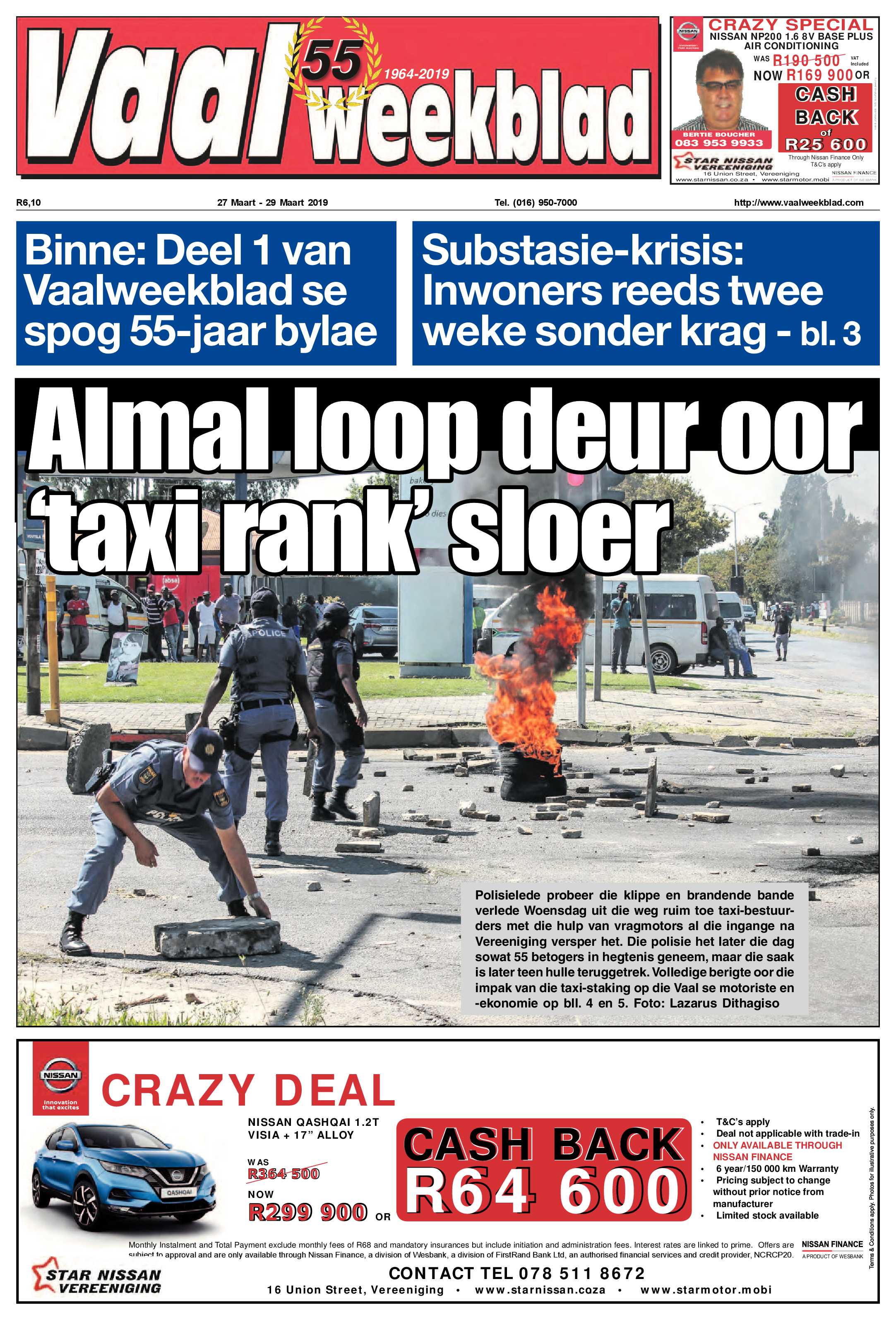 Vaalweekblad 27 – 29 Maart 2019 page 1