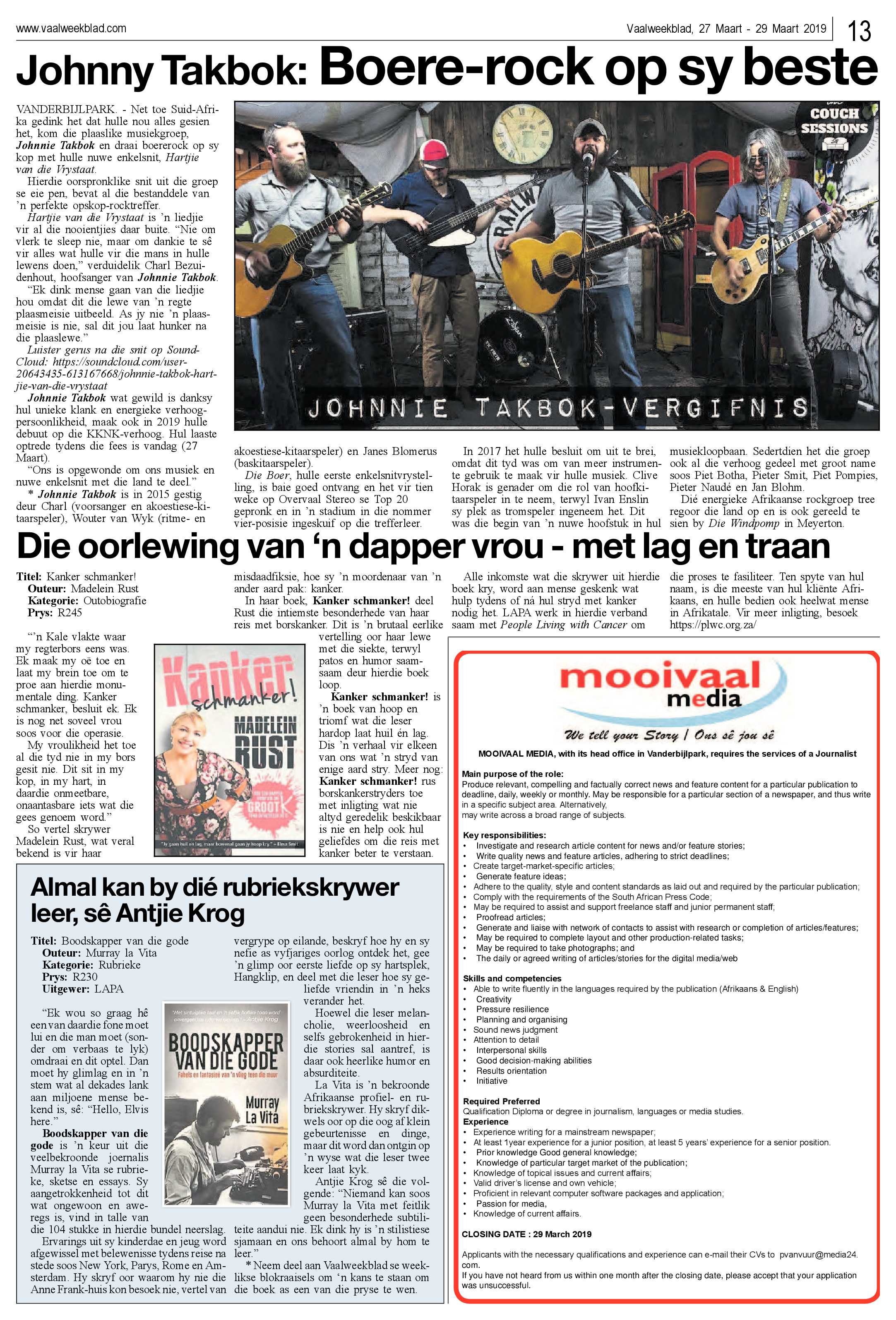 Vaalweekblad 27 – 29 Maart 2019 page 13