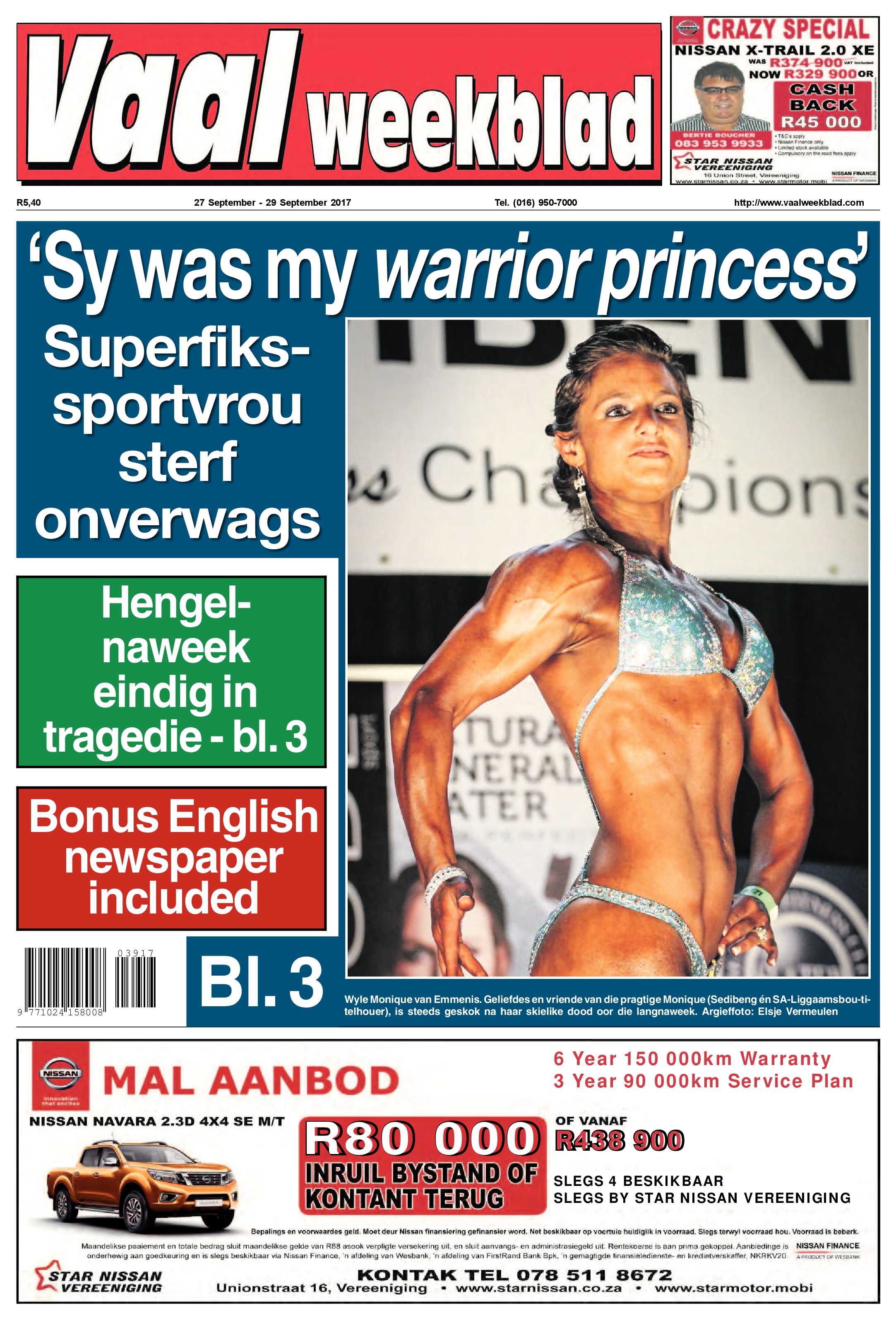 Vaalweekblad 27 – 29 September 2017 page 1