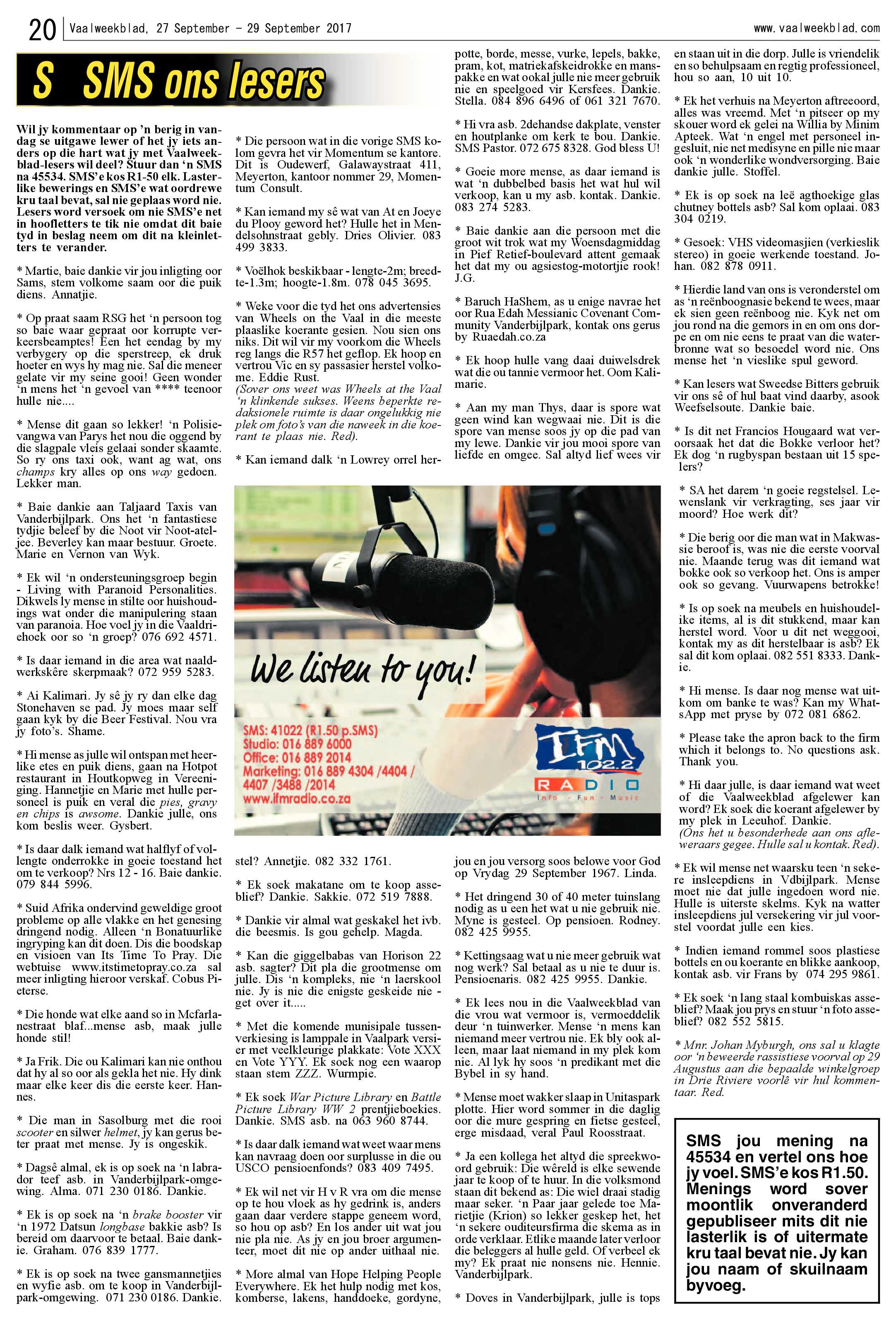 Vaalweekblad 27 – 29 September 2017 page 20