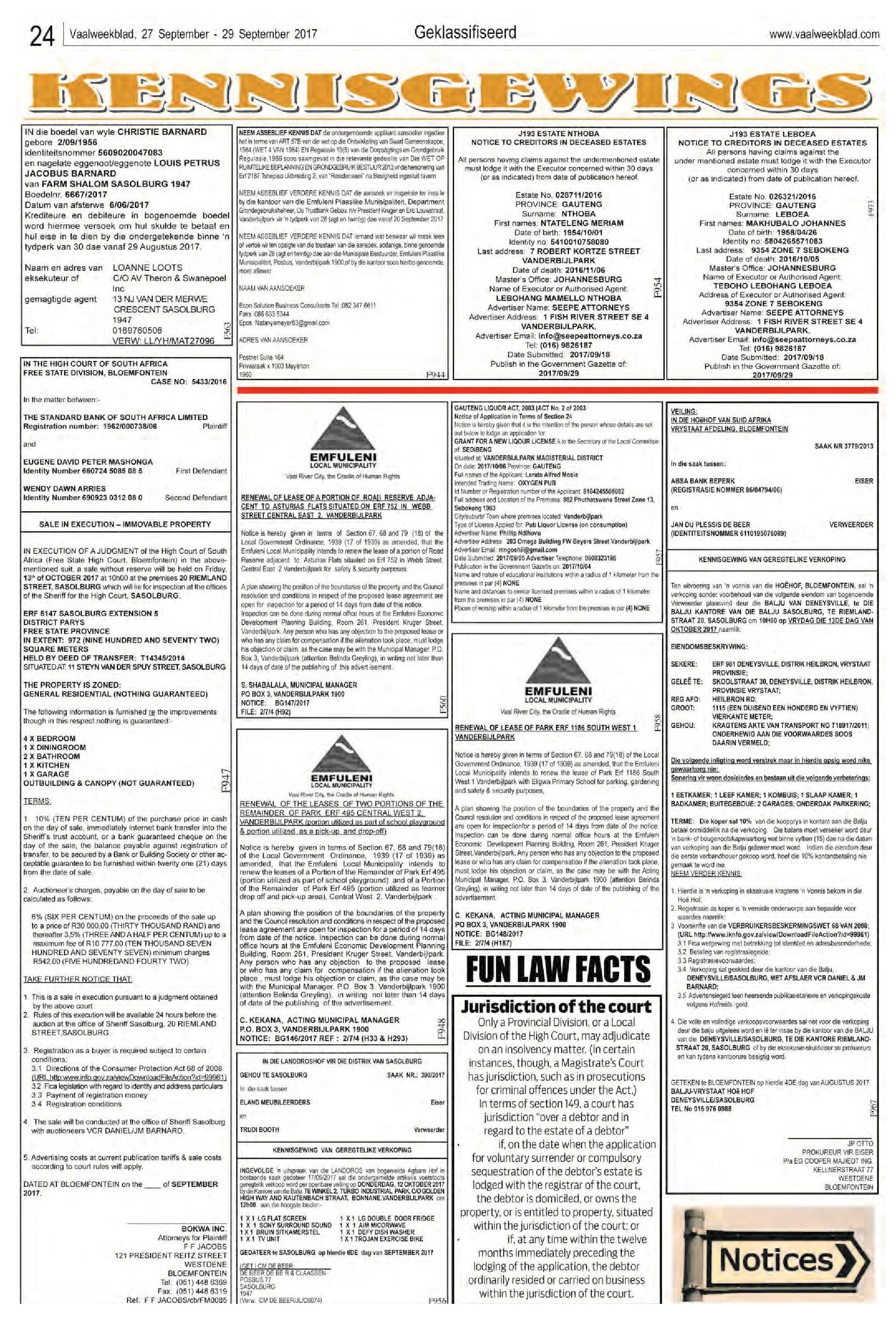 Vaalweekblad 27 – 29 September 2017 page 24
