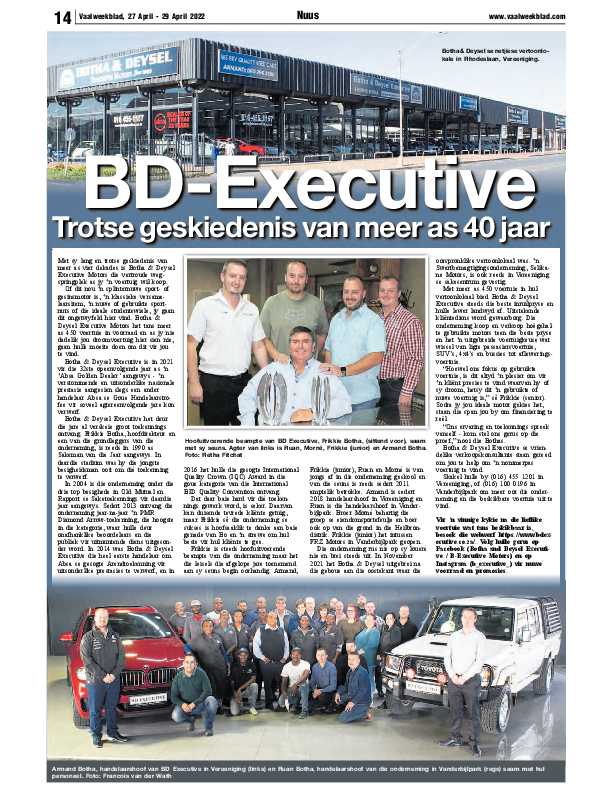 Vaalweekblad, 27 April – 29 April 2022 page 15