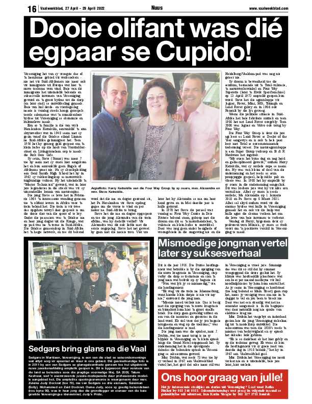 Vaalweekblad, 27 April – 29 April 2022 page 16
