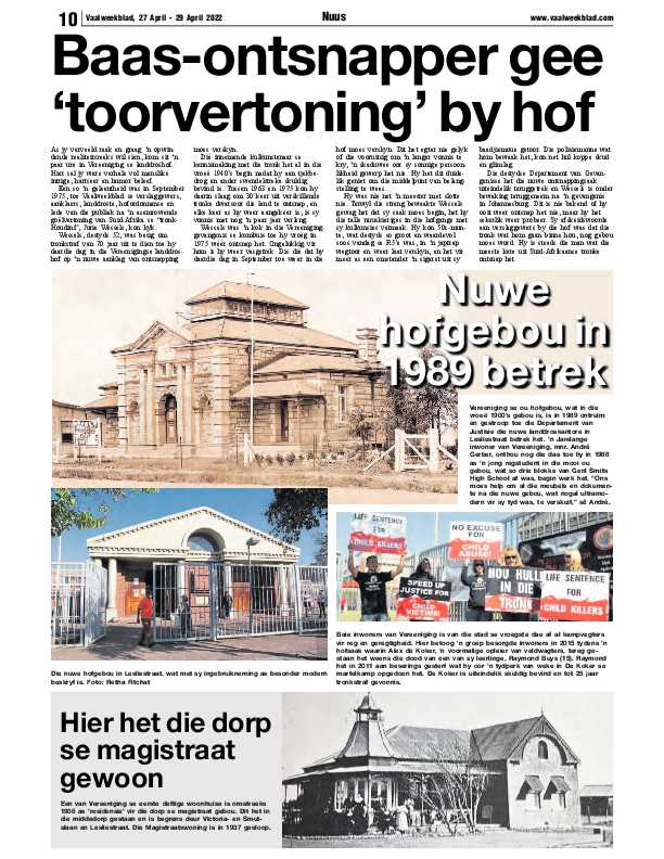 Vaalweekblad, 27 April – 29 April 2022 page 18