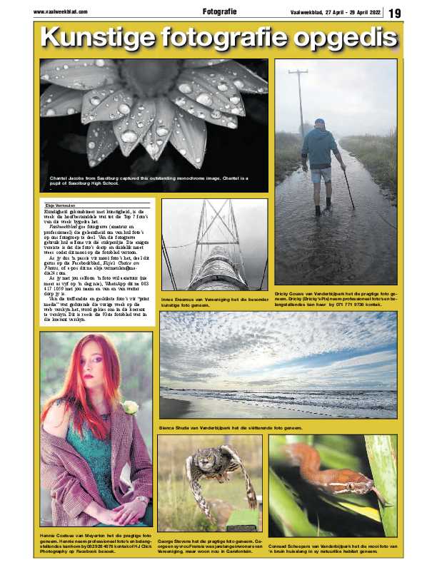 Vaalweekblad, 27 April – 29 April 2022 page 19