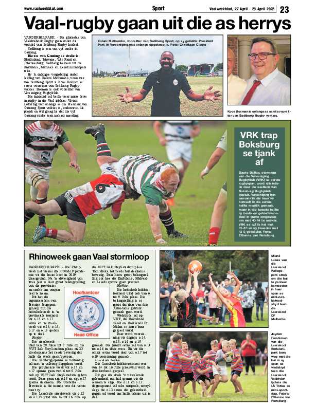 Vaalweekblad, 27 April – 29 April 2022 page 20