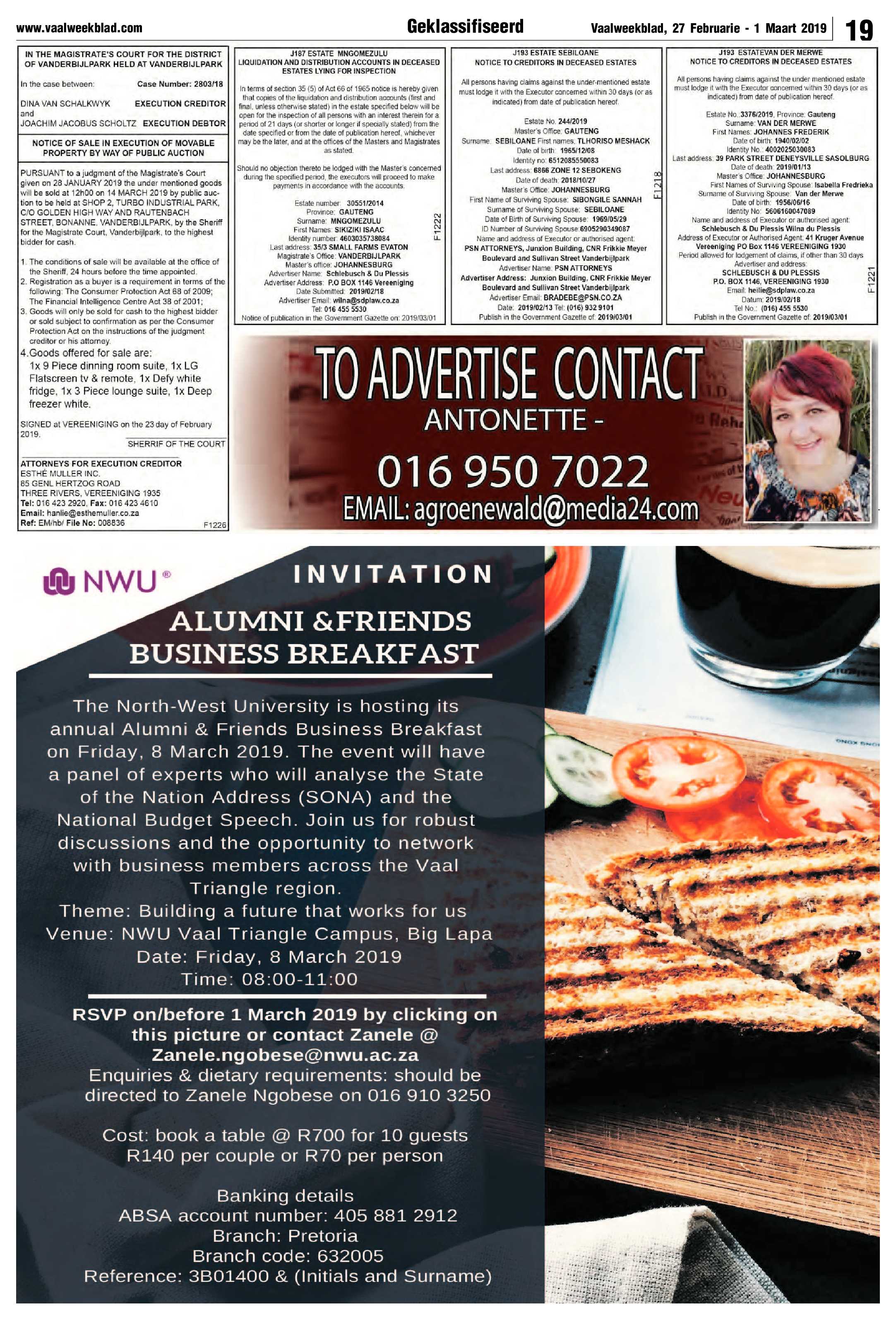 Vaalweekblad 27 Februarie – 1 Maart 2019 page 19