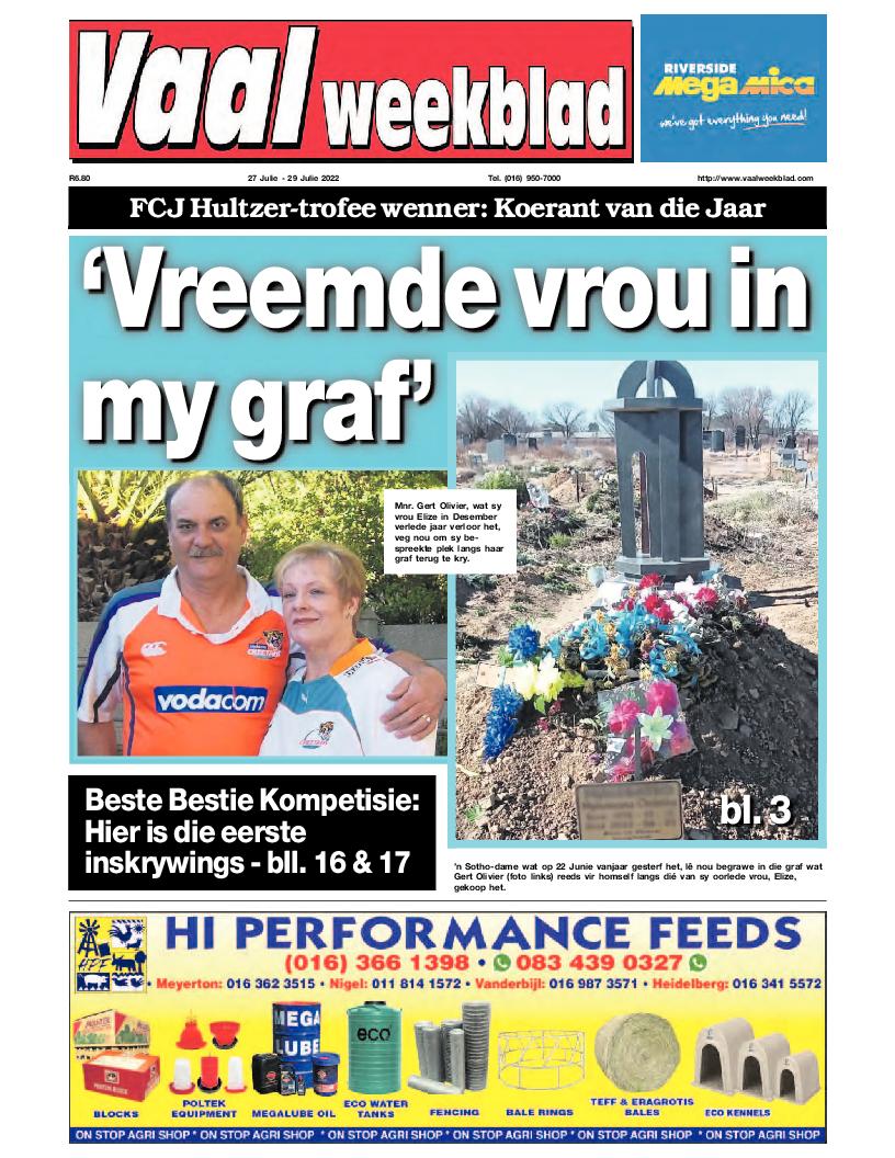Vaalweekblad 27 Julie – 29 Julie 2022 page 1