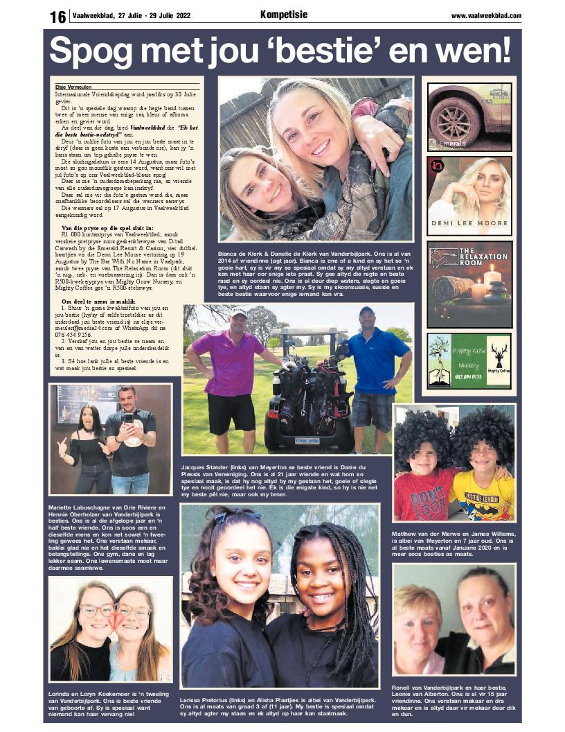 Vaalweekblad 27 Julie – 29 Julie 2022 page 16
