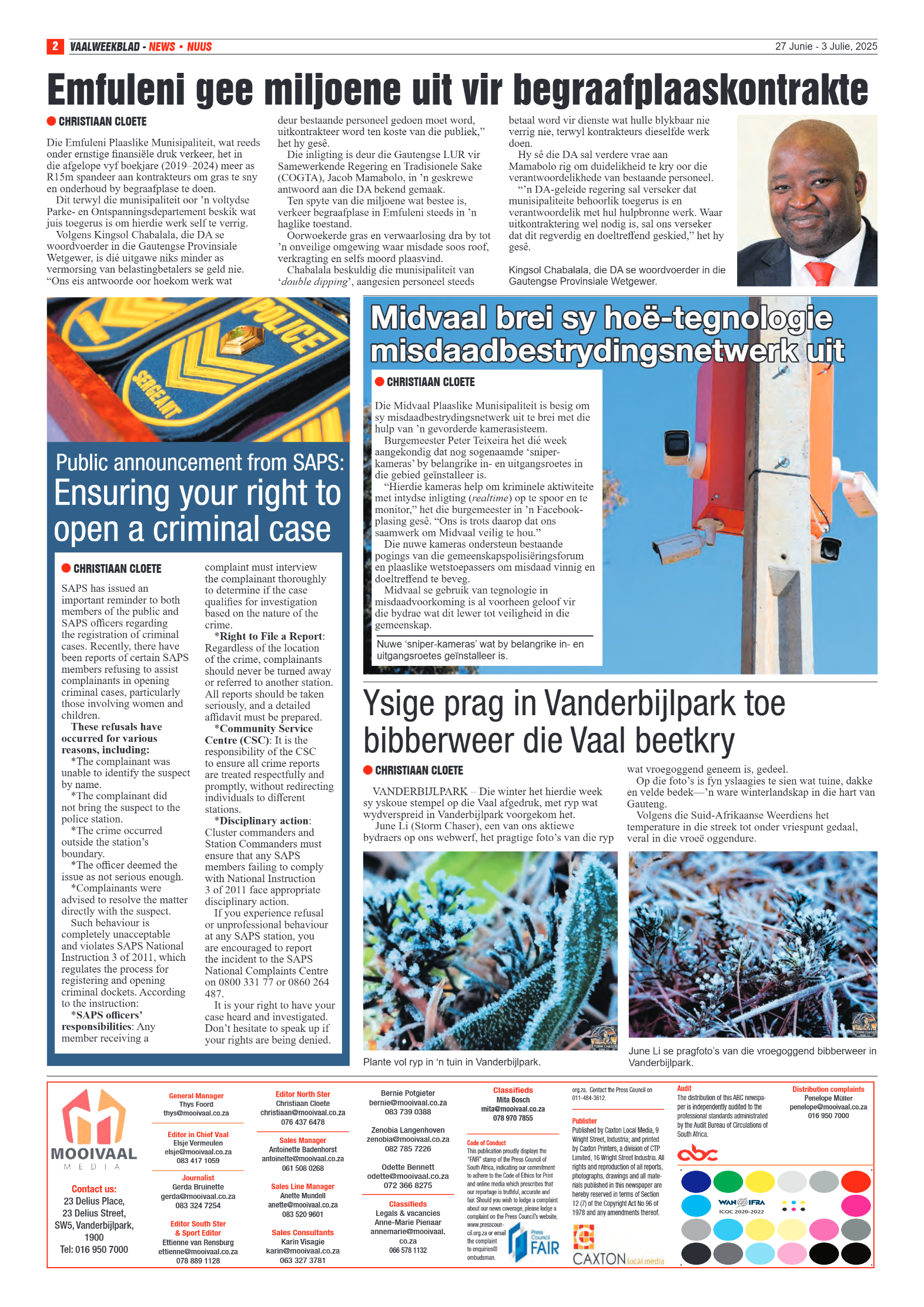 Vaalweekblad 27 Junie – 3 Julie, 2025 page 2