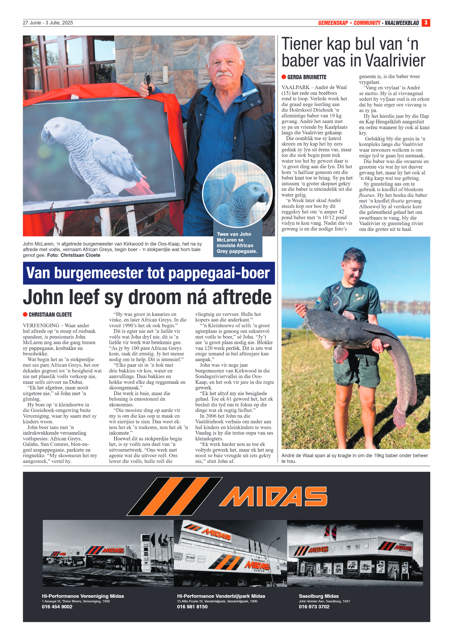 Vaalweekblad 27 Junie – 3 Julie, 2025 page 3