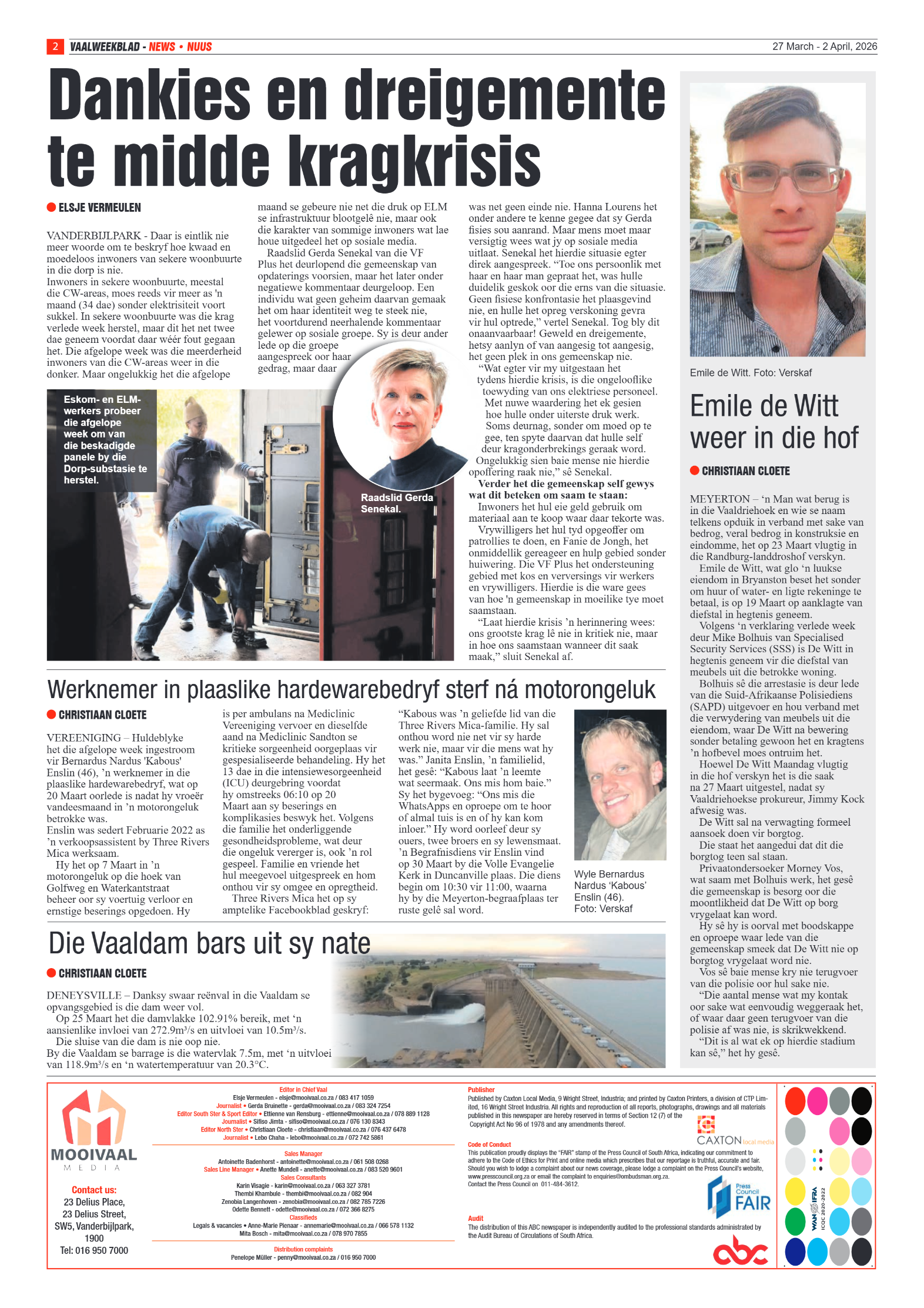Vaalweekblad – 27 Maart 2026 page 2