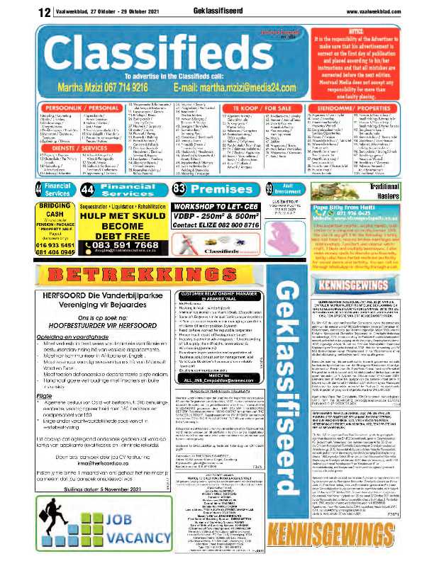 Vaalweekblad, 27 Oktober – 29 Oktober 2021 page 12