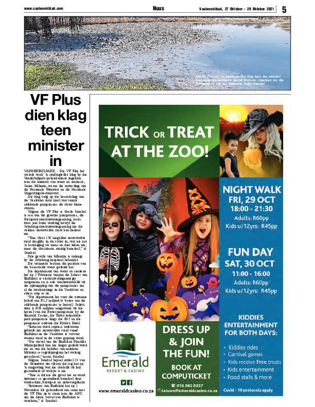 Vaalweekblad, 27 Oktober – 29 Oktober 2021 page 5