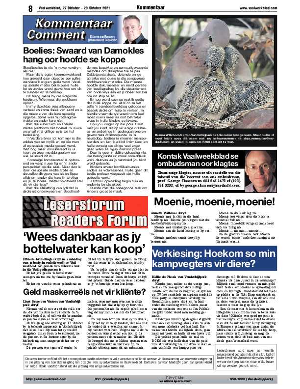 Vaalweekblad, 27 Oktober – 29 Oktober 2021 page 8