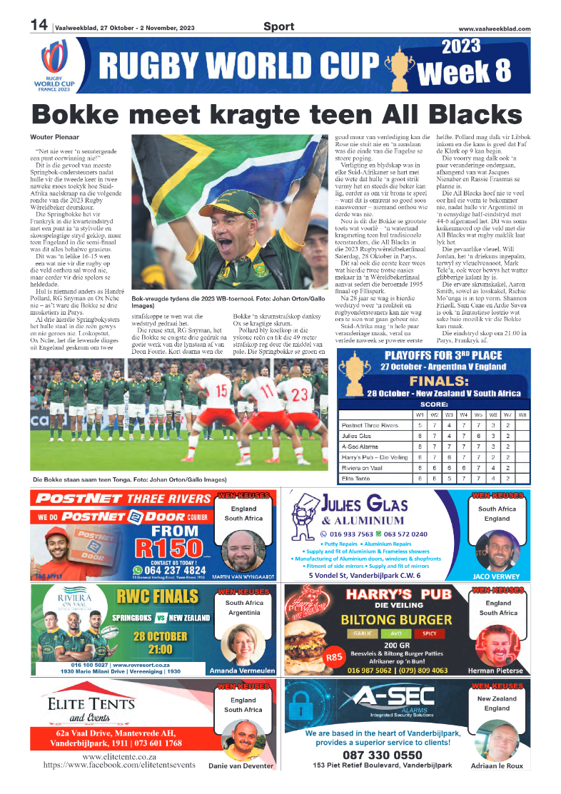 Vaalweekblad, 27 Oktober – 2 November, 2023 page 14