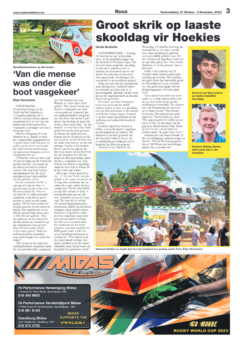 Vaalweekblad, 27 Oktober – 2 November, 2023 page 3