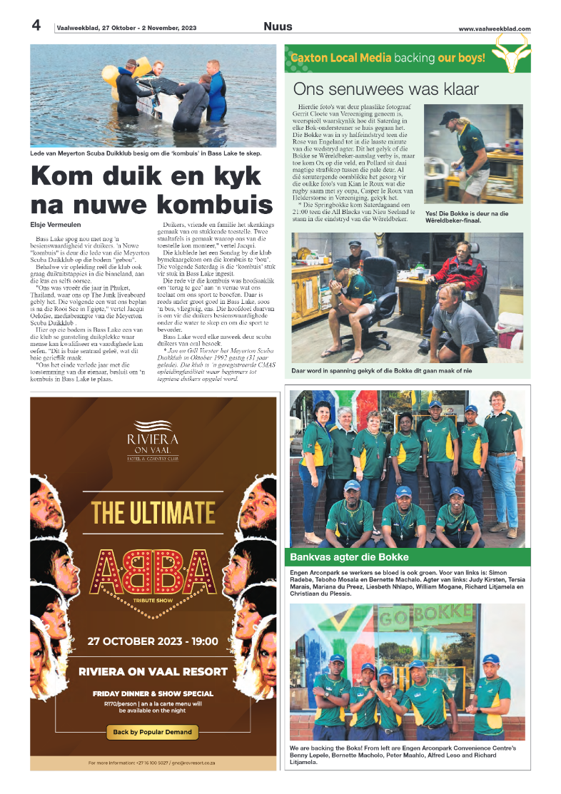 Vaalweekblad, 27 Oktober – 2 November, 2023 page 4