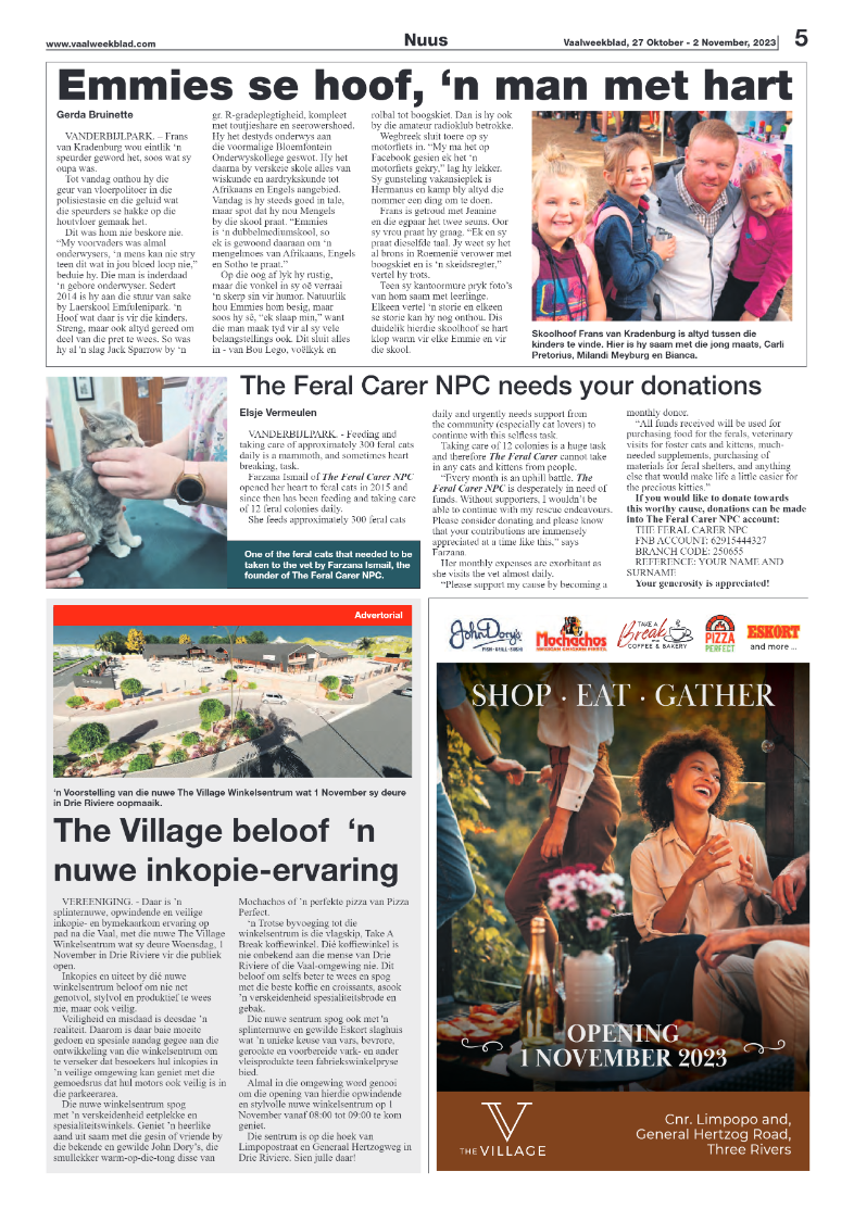 Vaalweekblad, 27 Oktober – 2 November, 2023 page 5